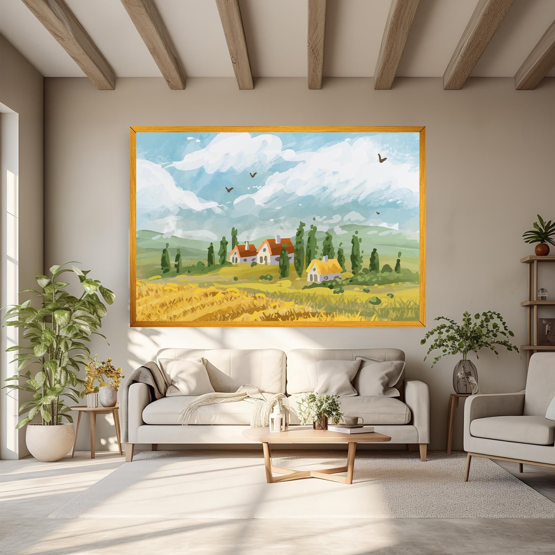 Orange Yellow House mockup 6