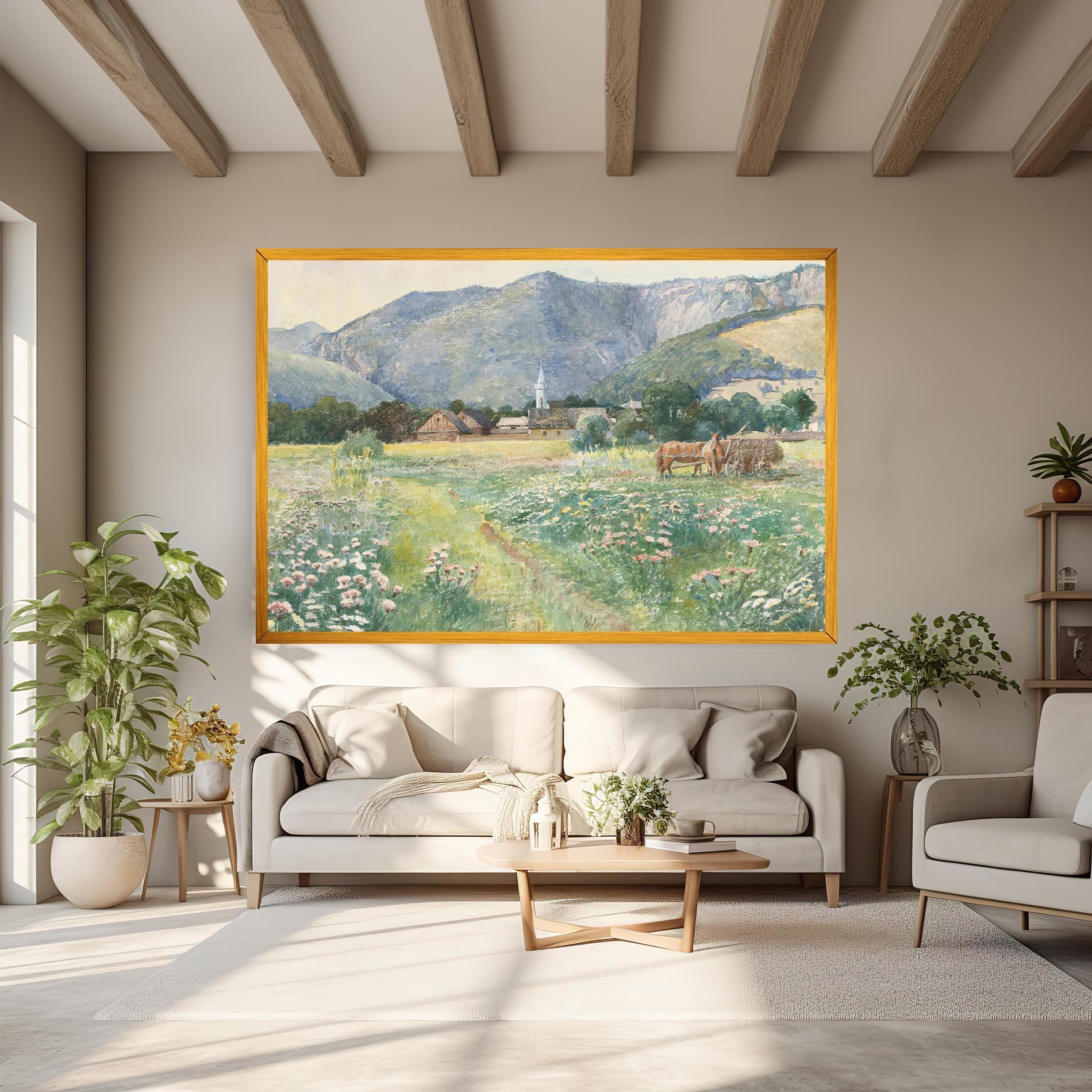 Vászonkép Rural Painting Art mockup 6