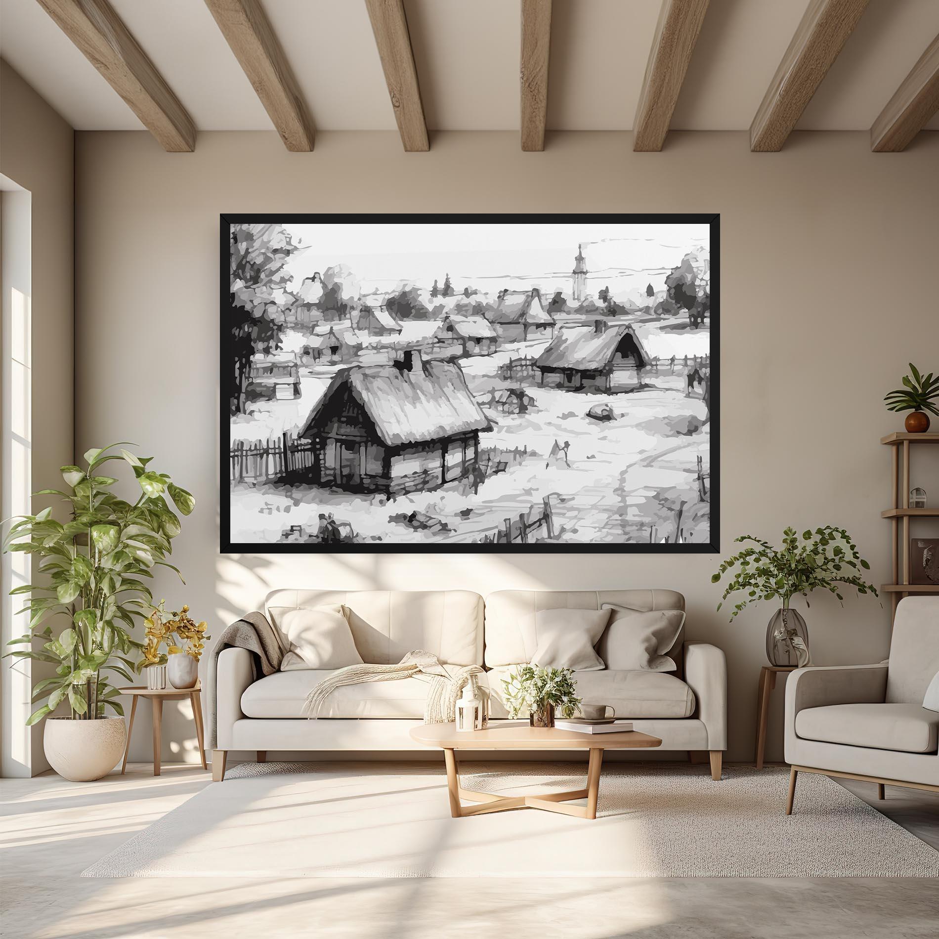 Vászonkép Farm Grey Ink mockup 6