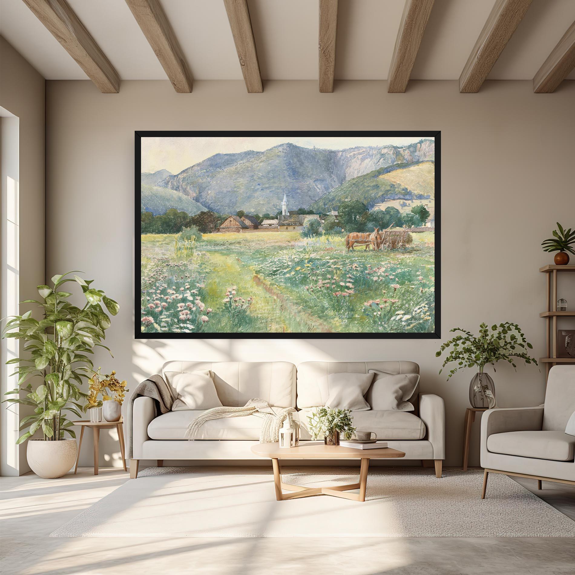 Vászonkép Rural Painting Art mockup 6