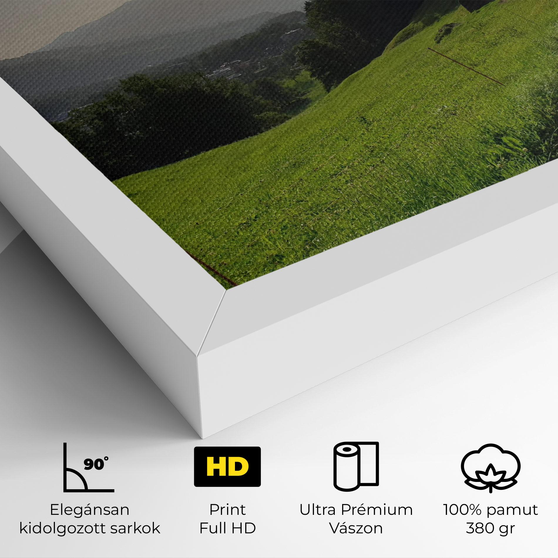 Vászonkép Foggy Rural Road mockup 4