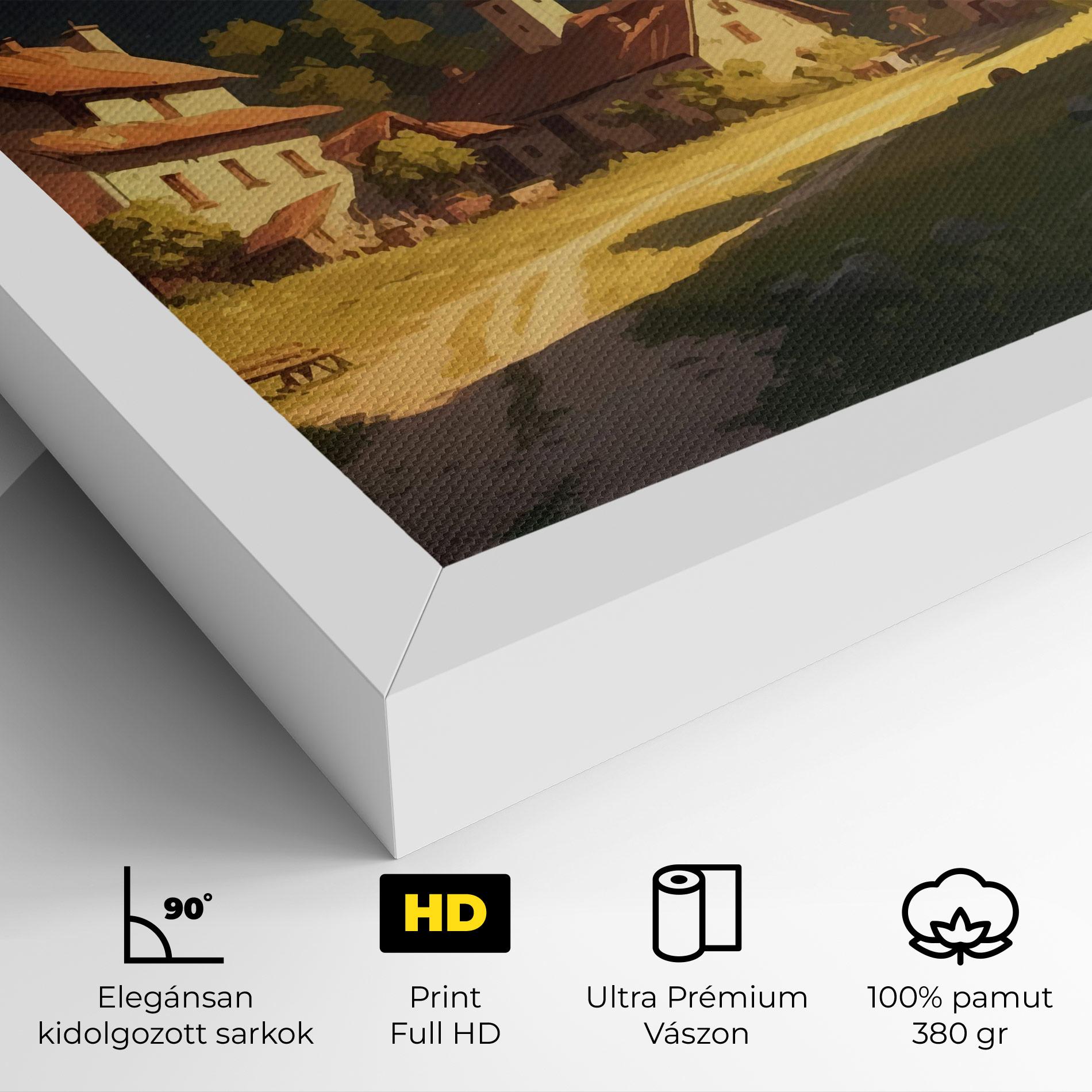 Vászonkép Grassy Village View mockup 4