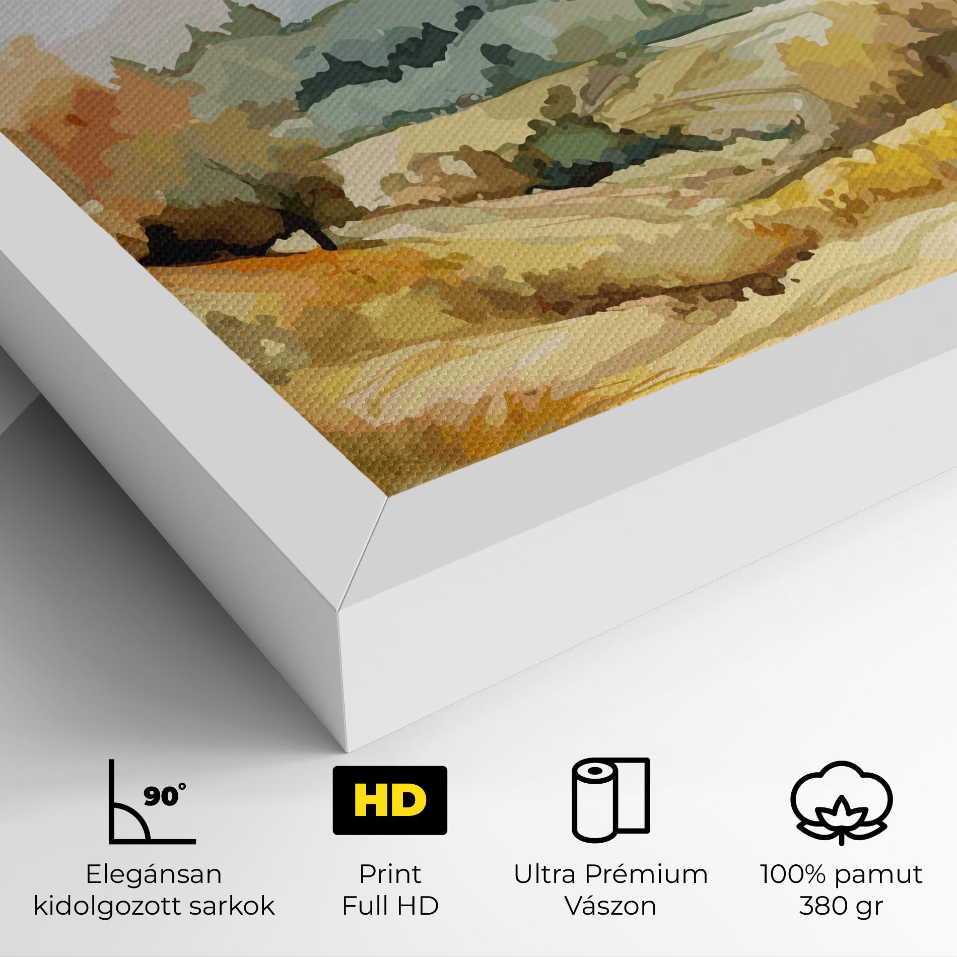 Vászonkép Yellow Rural Trees mockup 4