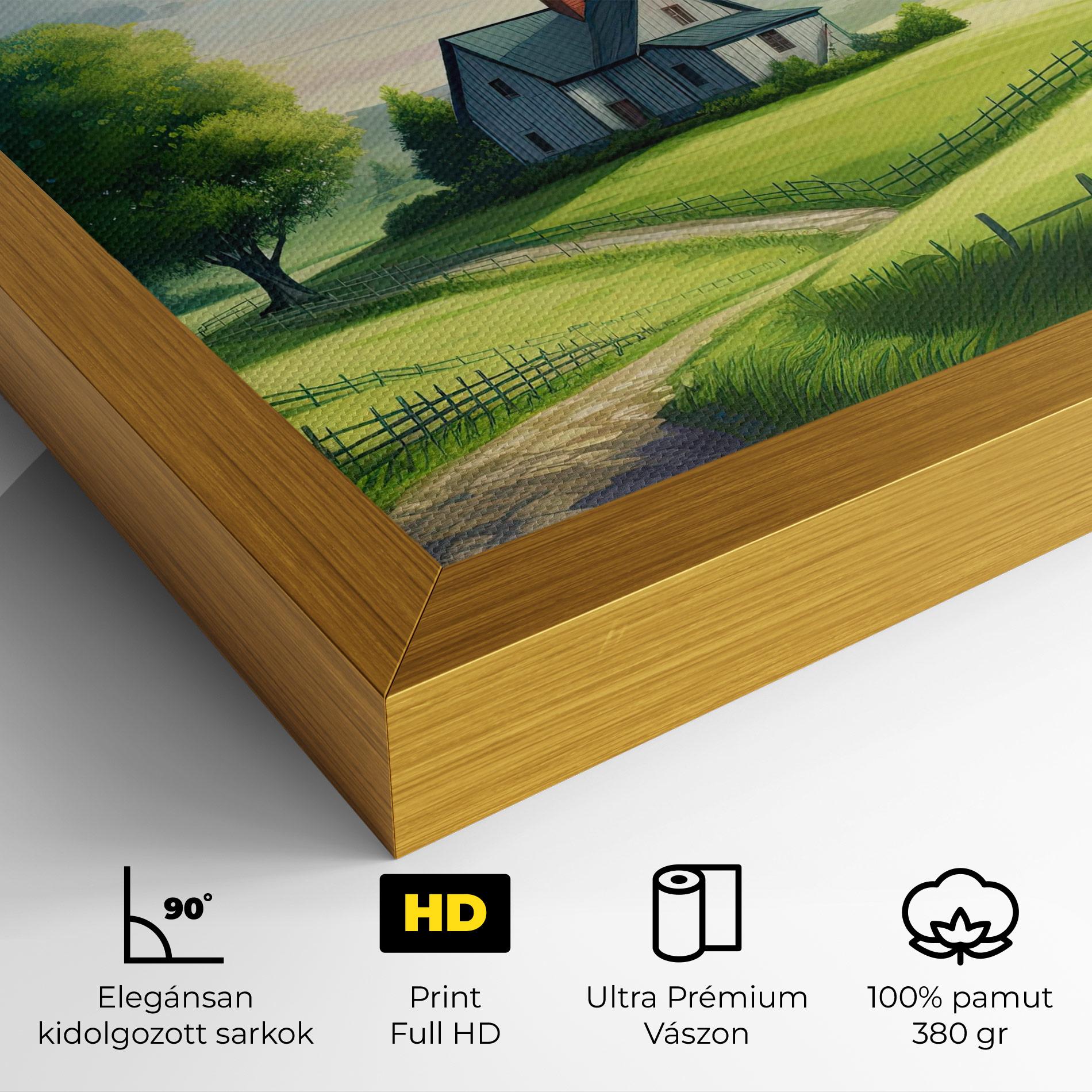 Vászonkép Calming Rural View mockup 4