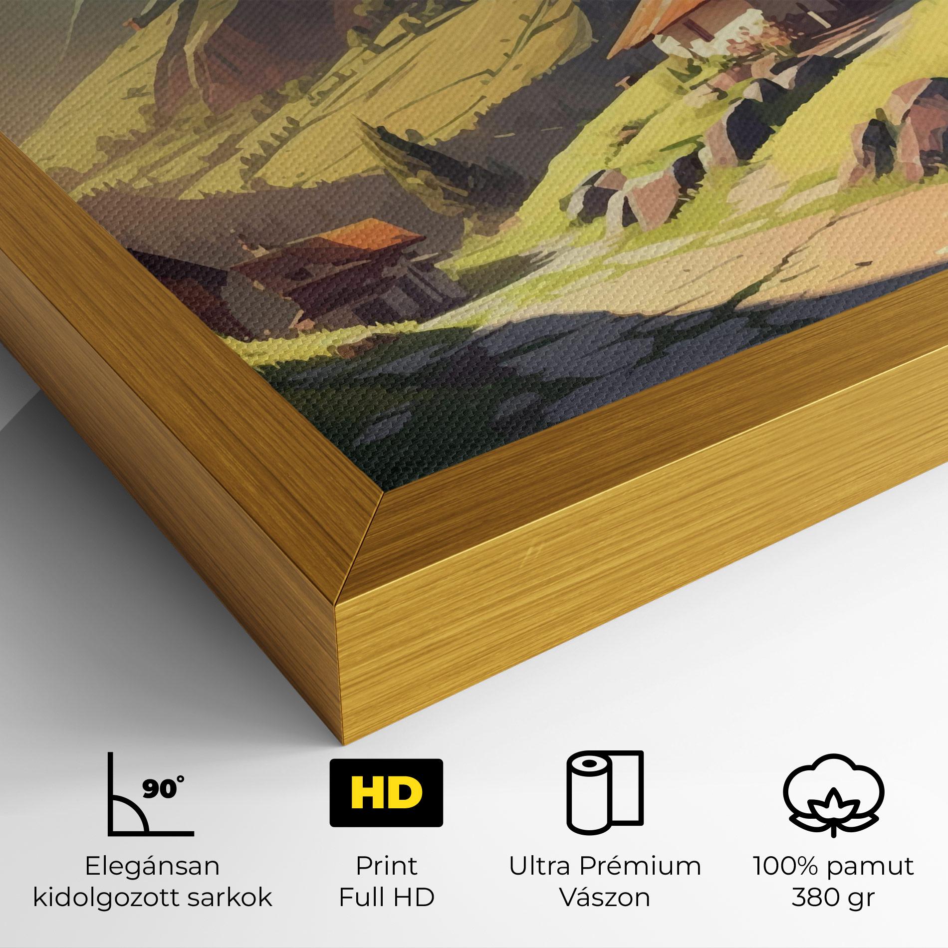 Vászonkép Grassy Mountain View mockup 4