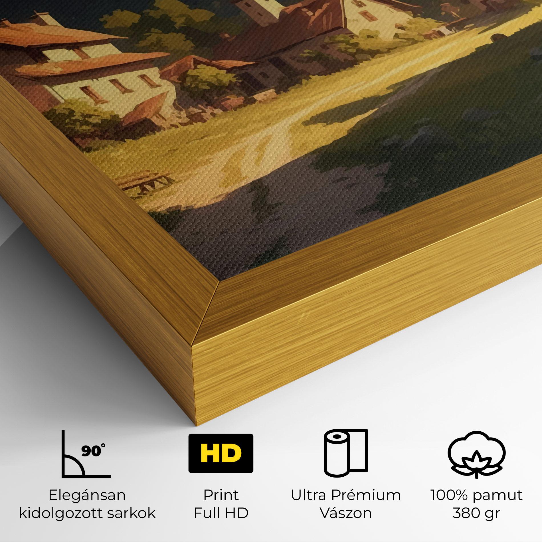 Vászonkép Grassy Village View mockup 4