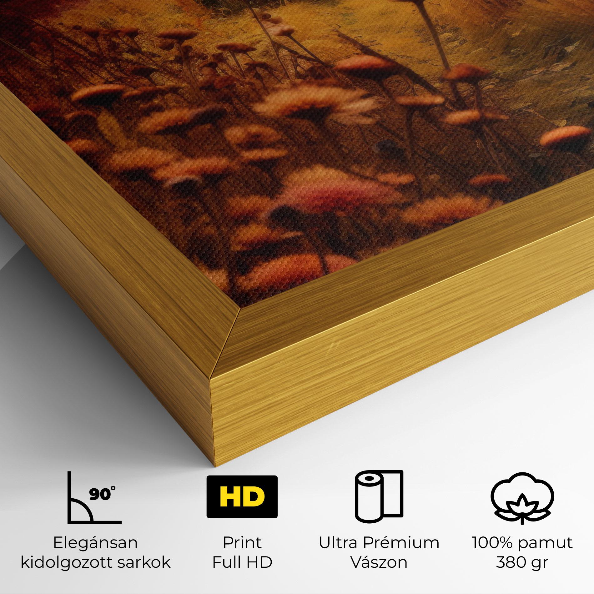 Vászonkép Small Cabin Field mockup 4