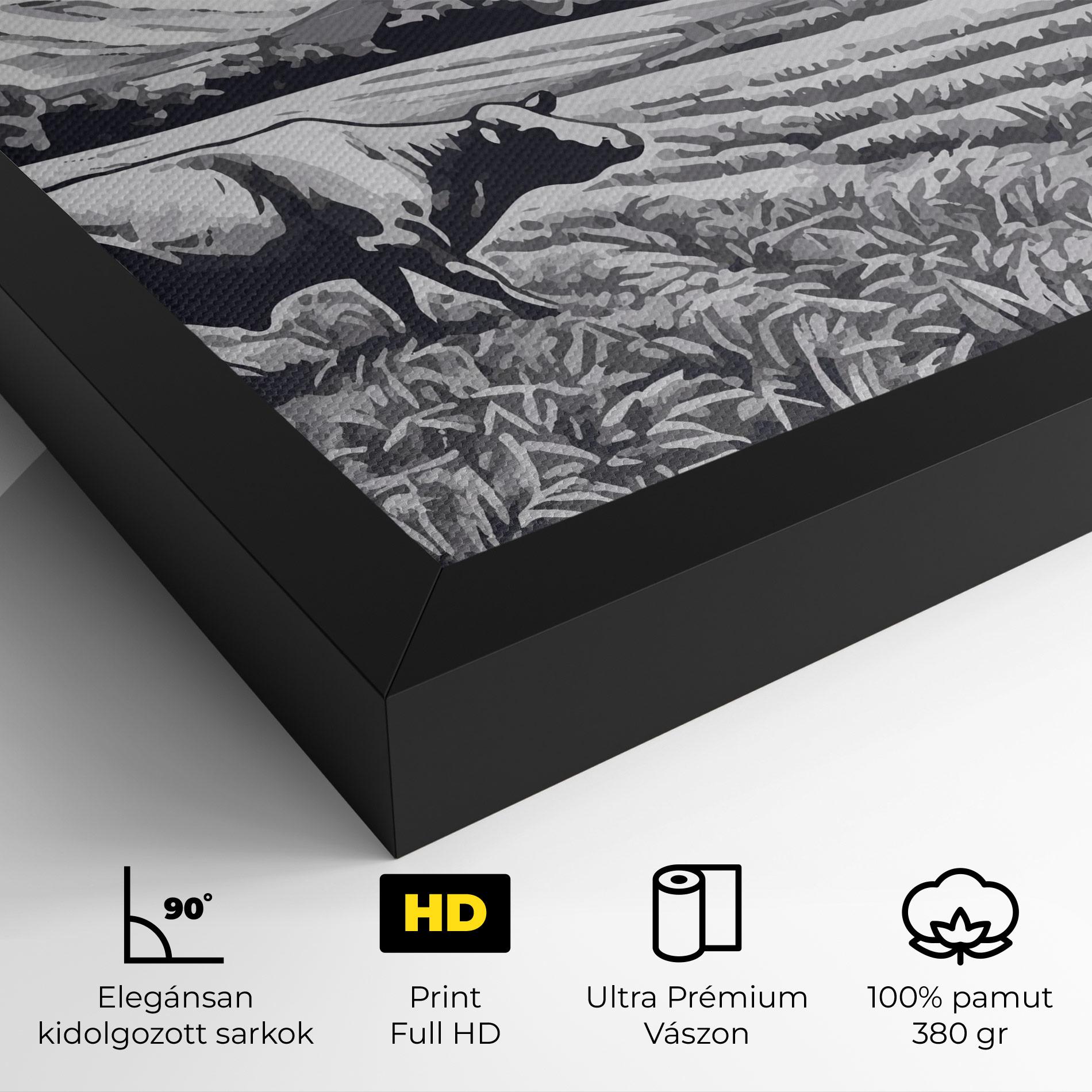 Vászonkép Cow Grey Ink mockup 4