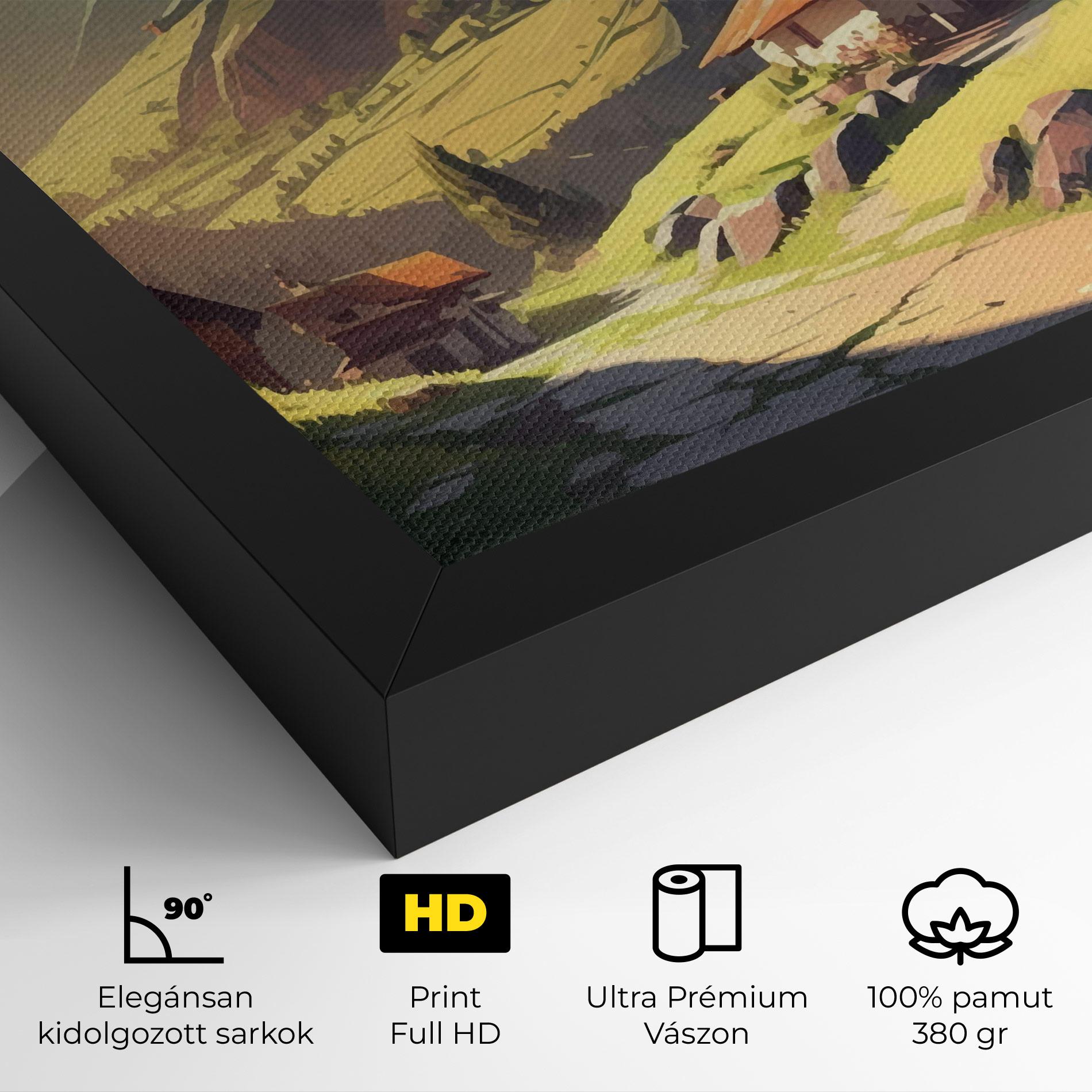 Vászonkép Grassy Mountain View mockup 4