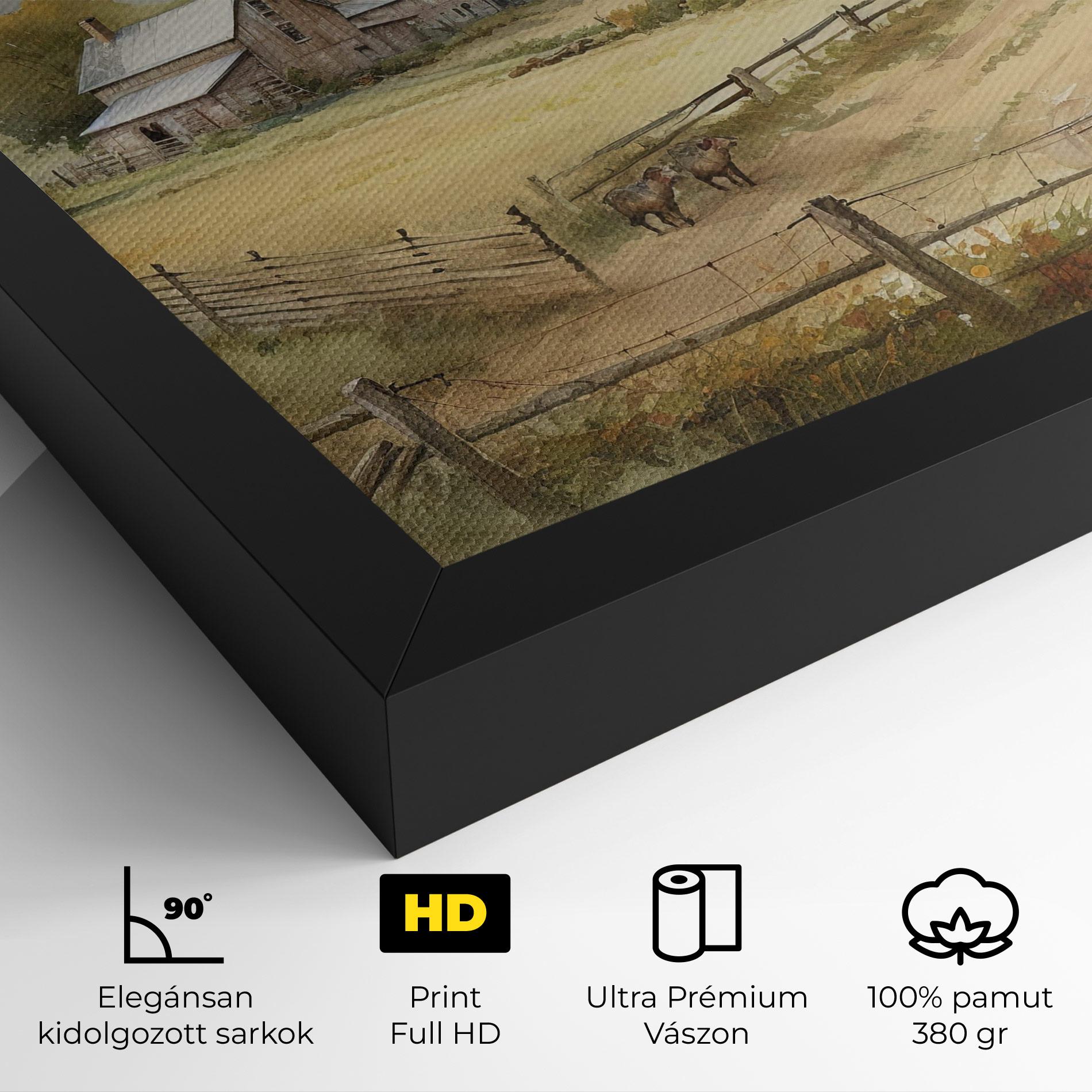 Vászonkép Rural Field mockup 4