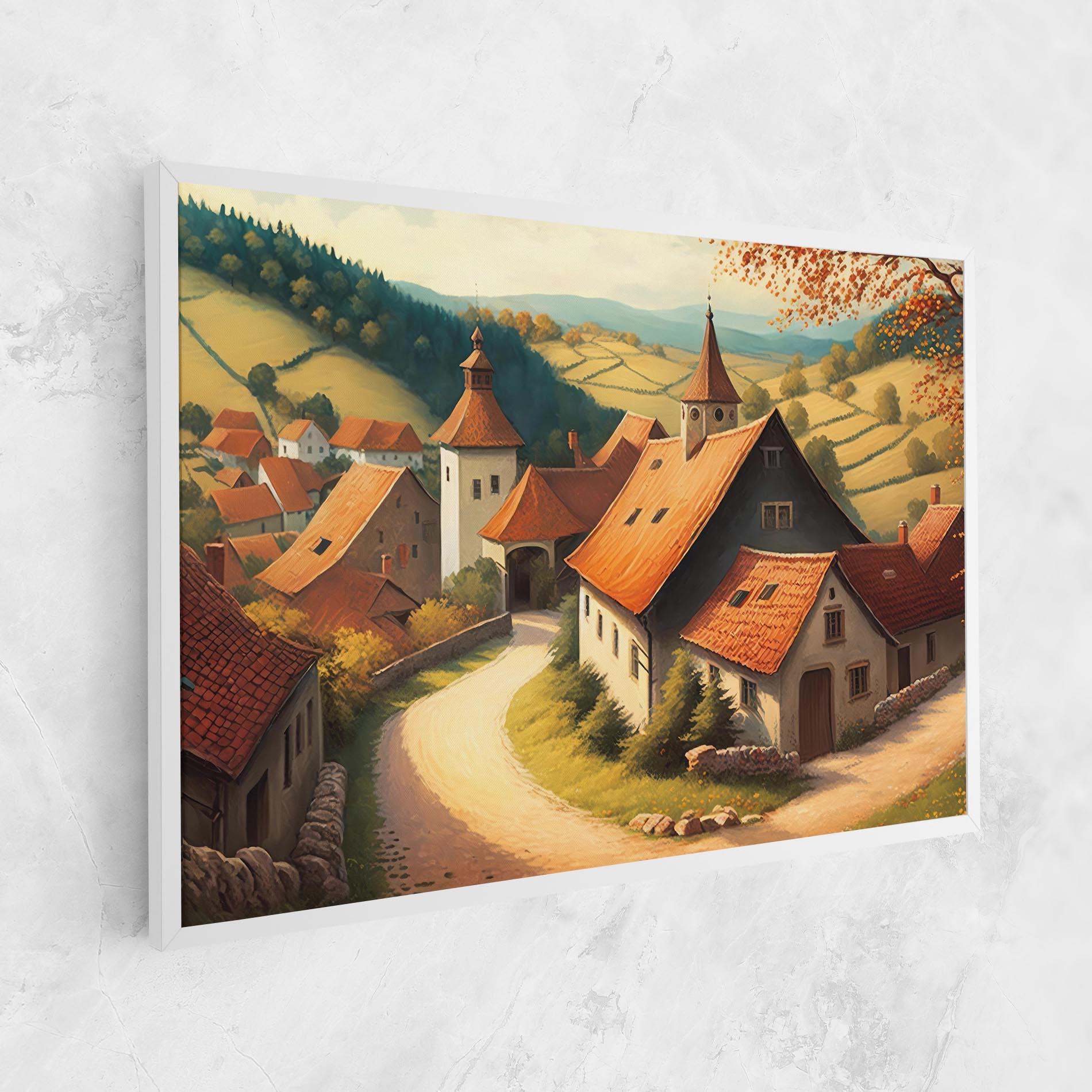 Vászonkép Countryside Village mockup 1