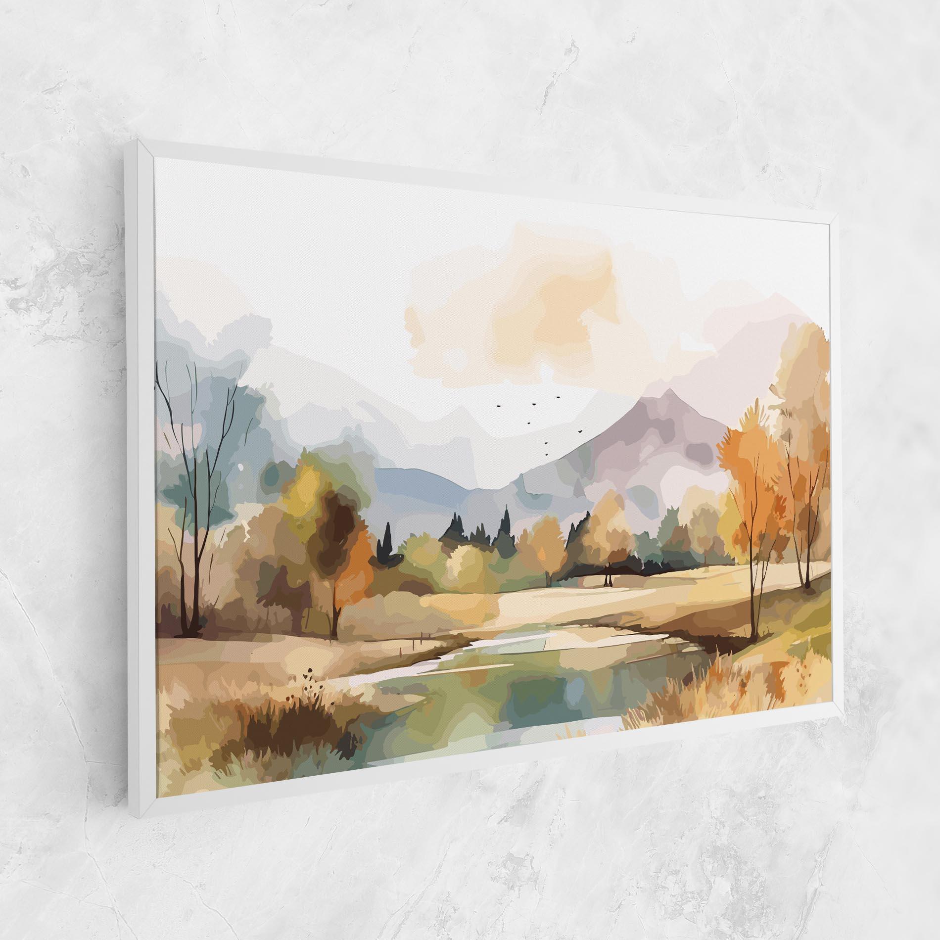 Vászonkép Rural Lake View mockup 1