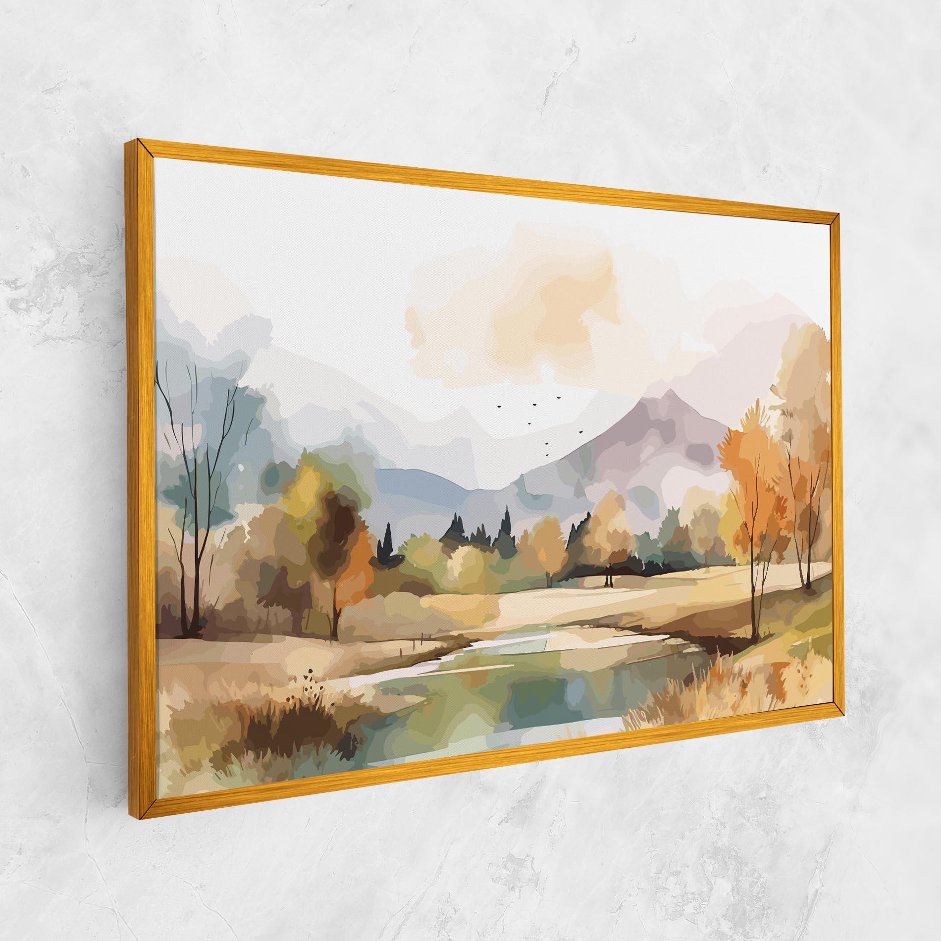 Vászonkép Rural Lake View mockup 1