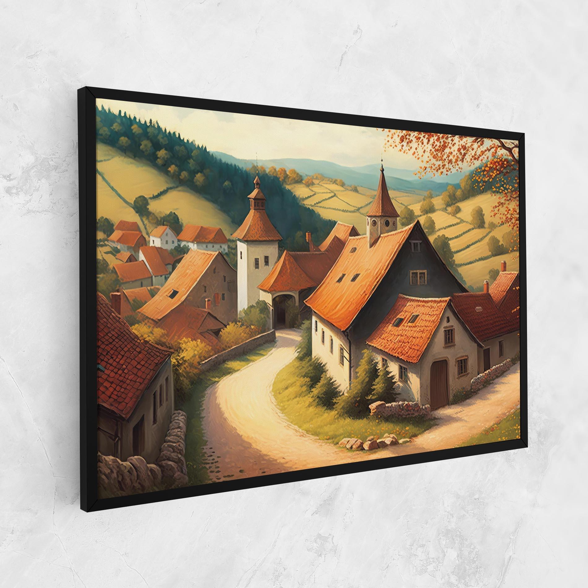 Vászonkép Countryside Village mockup 1
