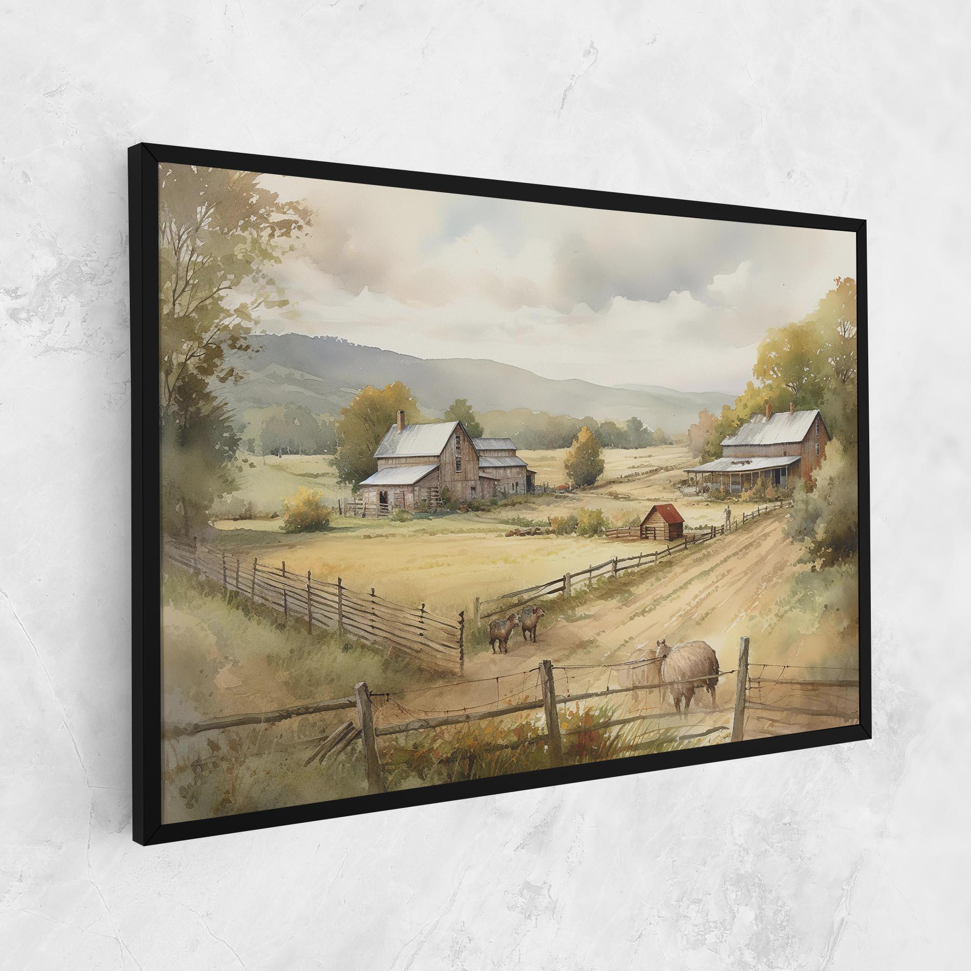Vászonkép Rural Field mockup 1