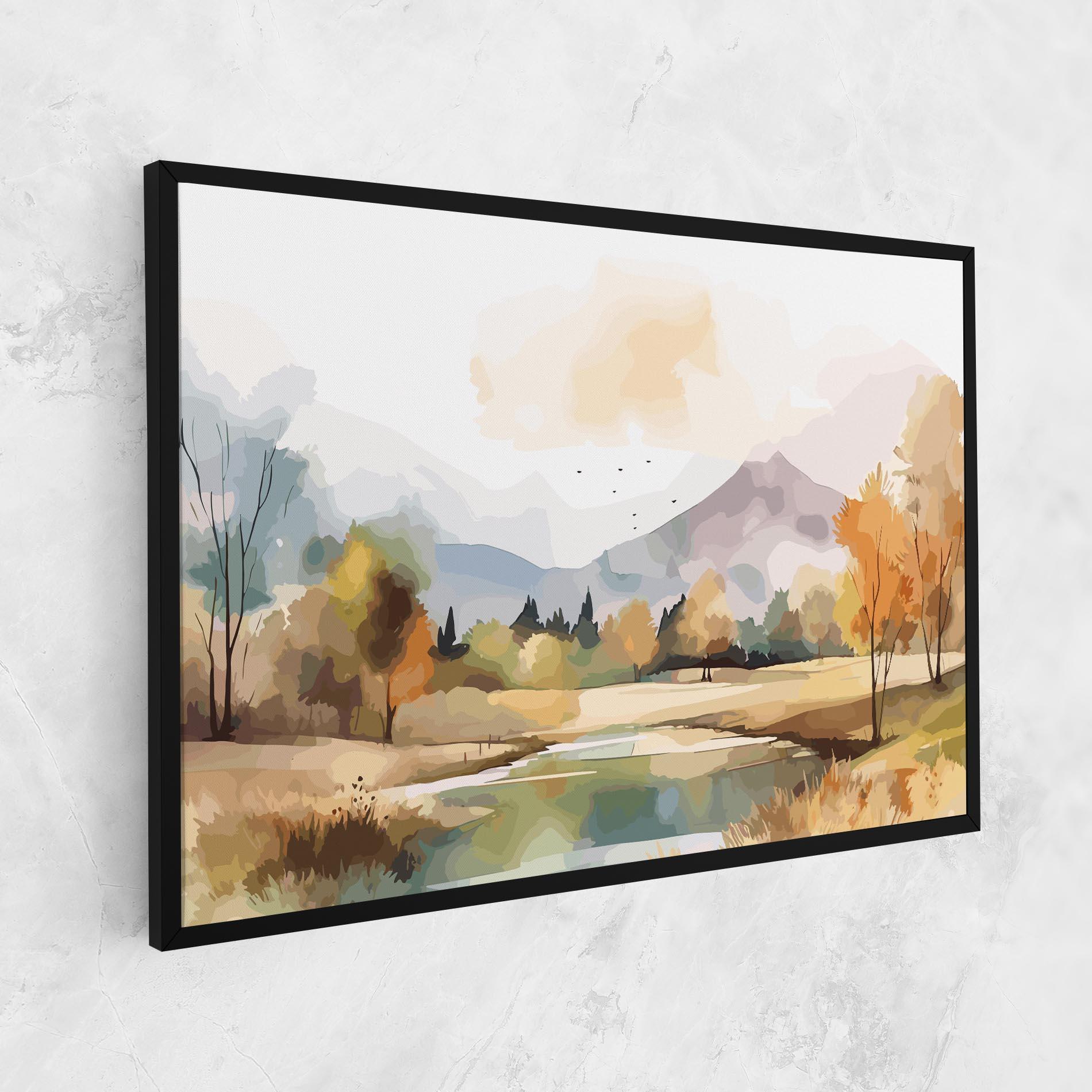 Vászonkép Rural Lake View mockup 1