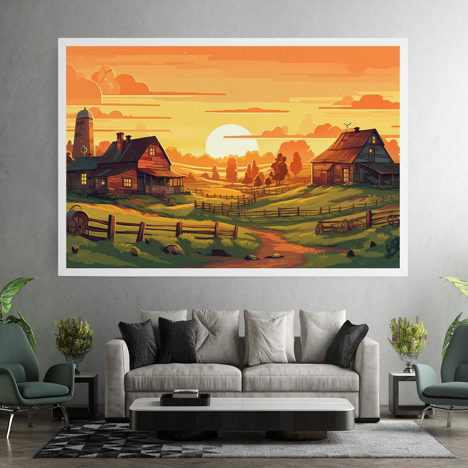 Vászonkép Farmhouse Sunlight mockup 7