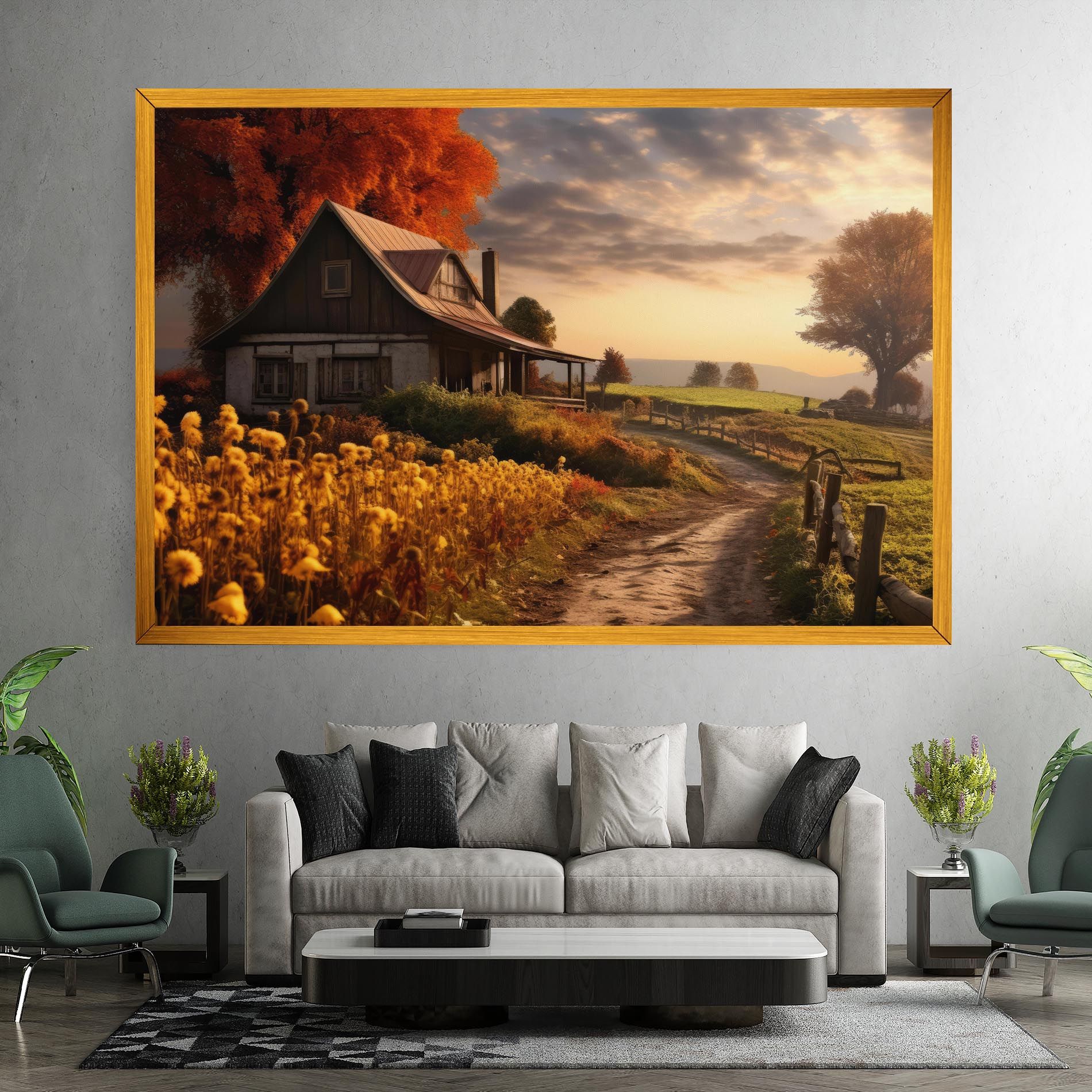Autumn Farm House mockup 7