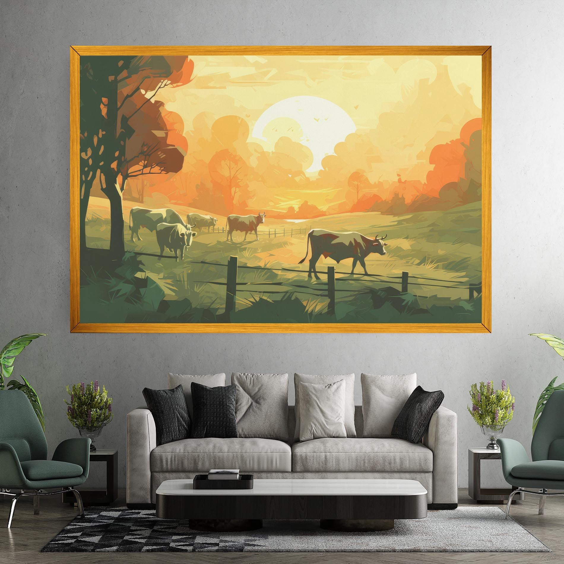 Cows Grazing mockup 7