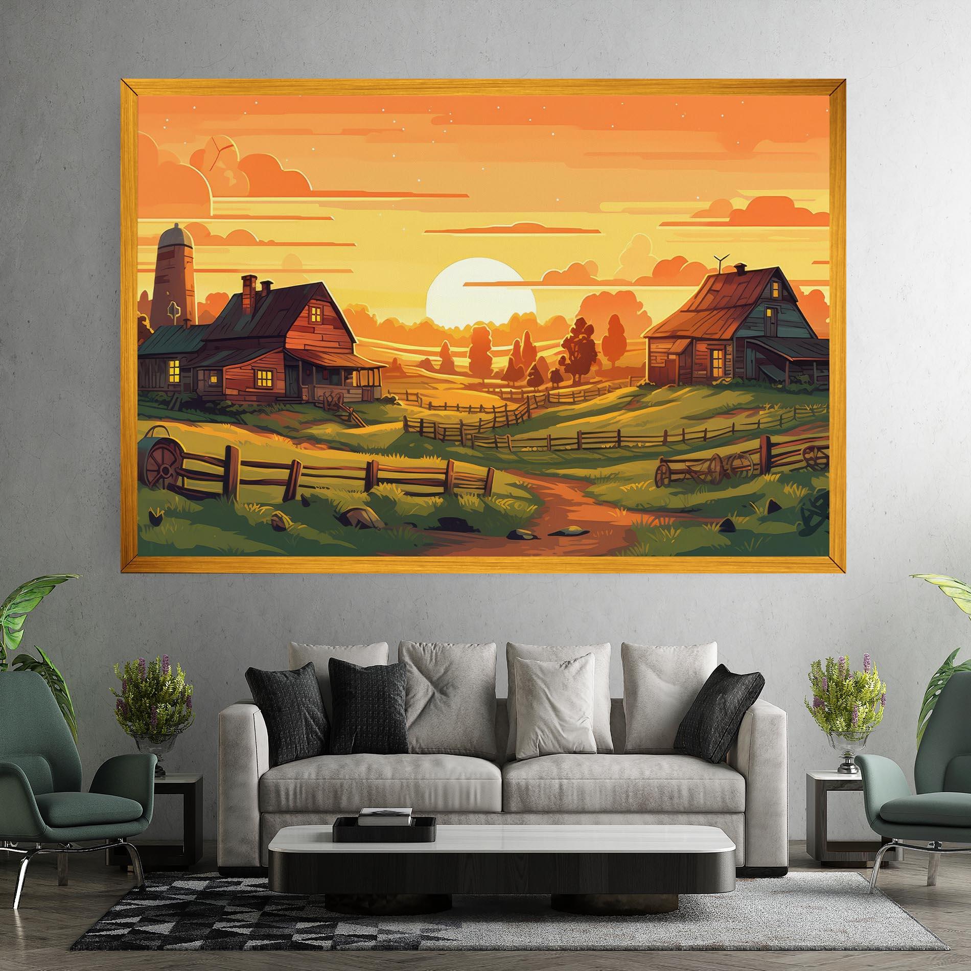 Vászonkép Farmhouse Sunlight mockup 7