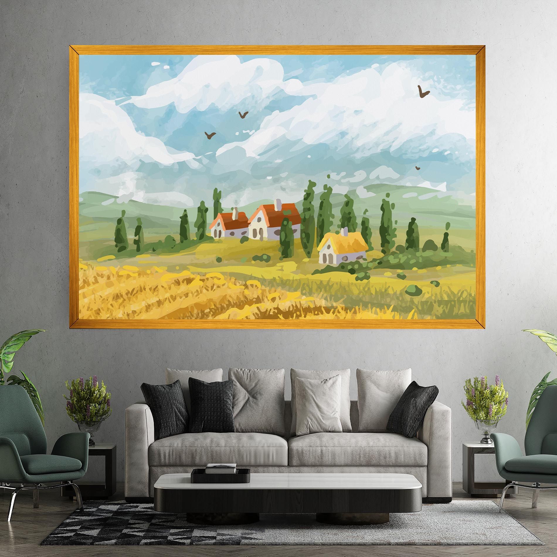 Orange Yellow House mockup 7