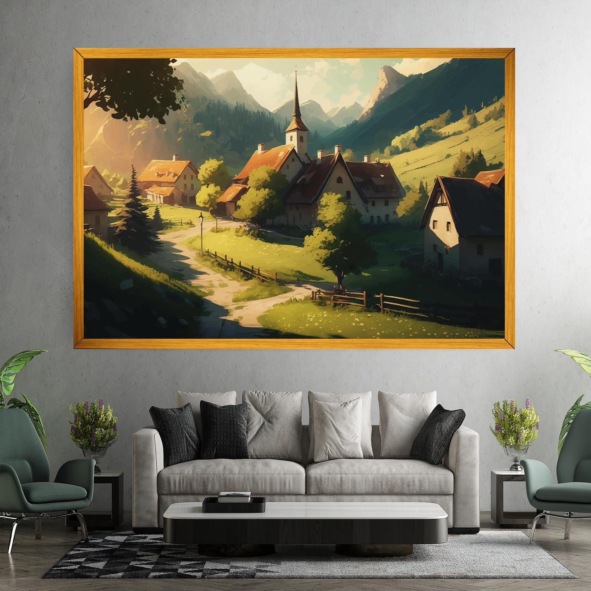 Vászonkép Village Dreamy View mockup 7