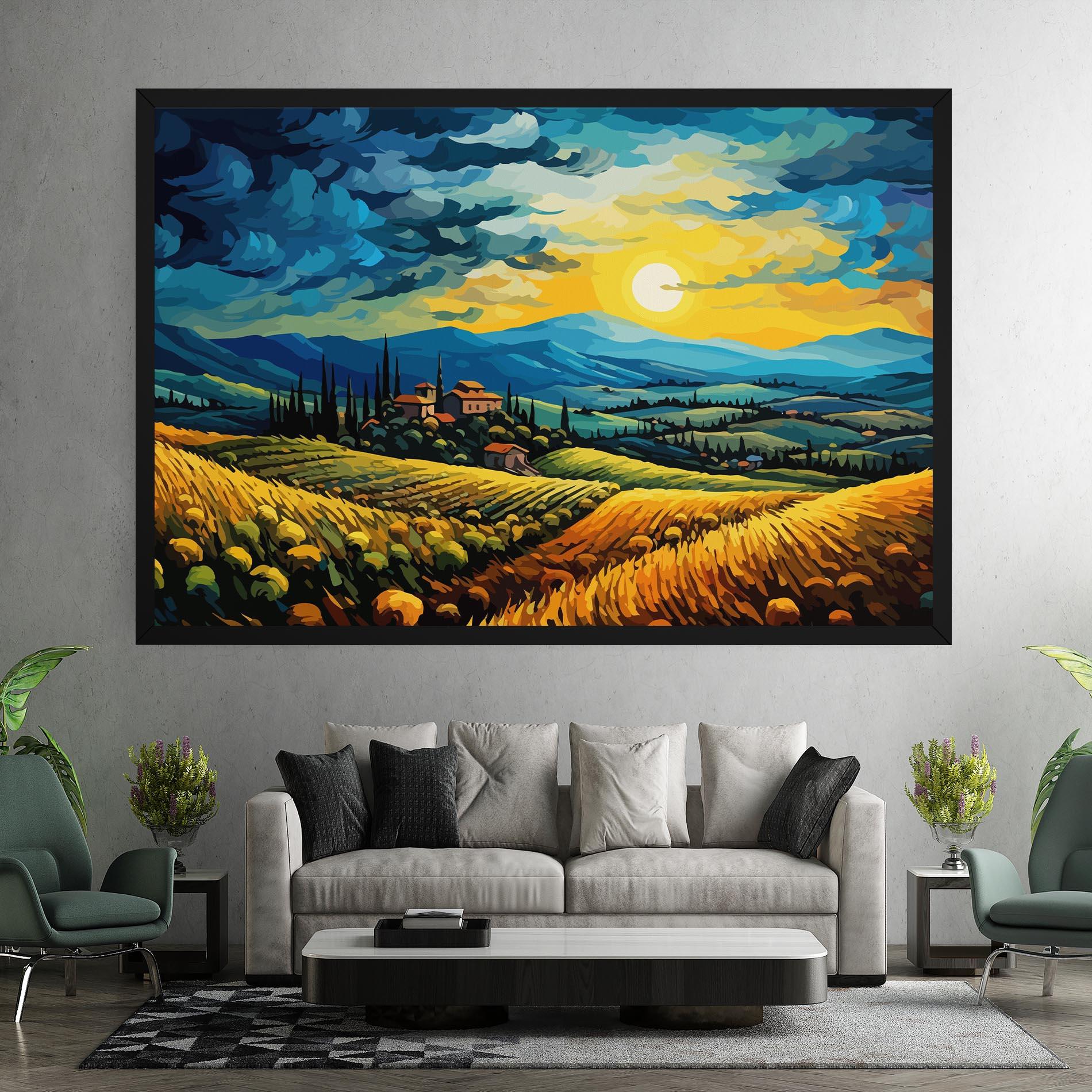 Vászonkép Rural Fantasy View mockup 7