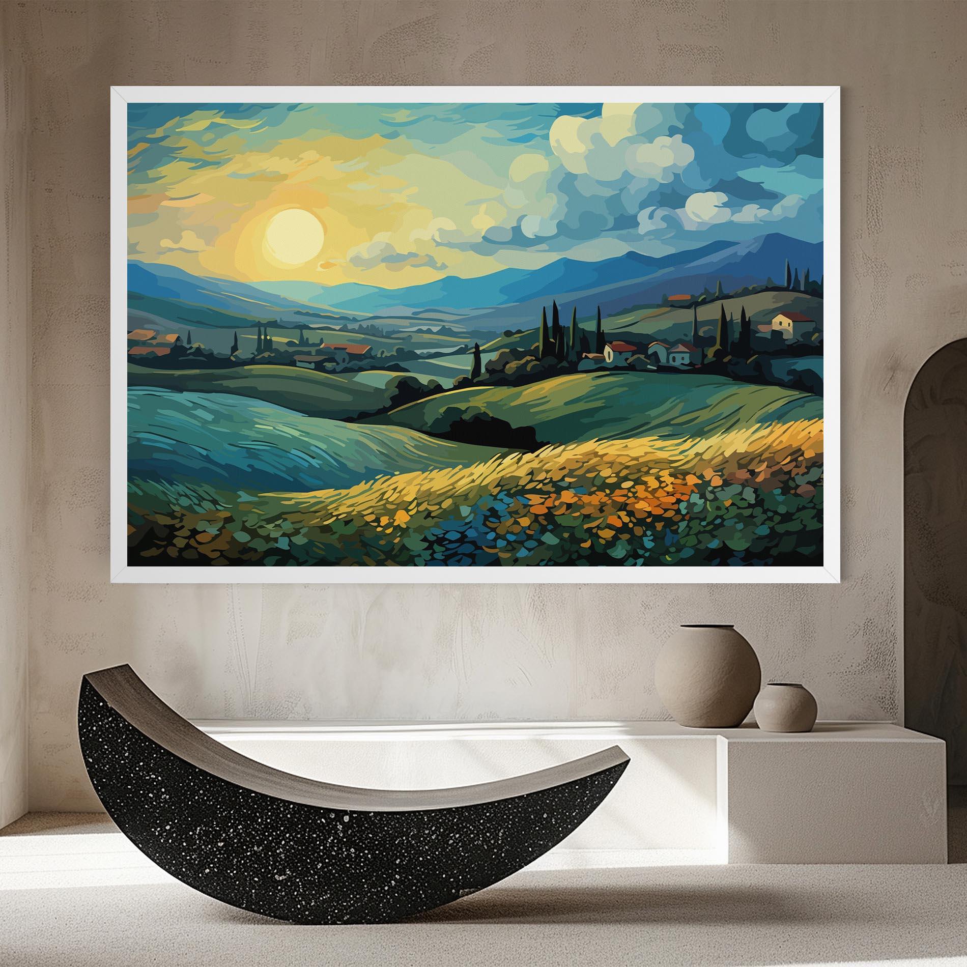 Vászonkép Fantasy Blue View mockup 8