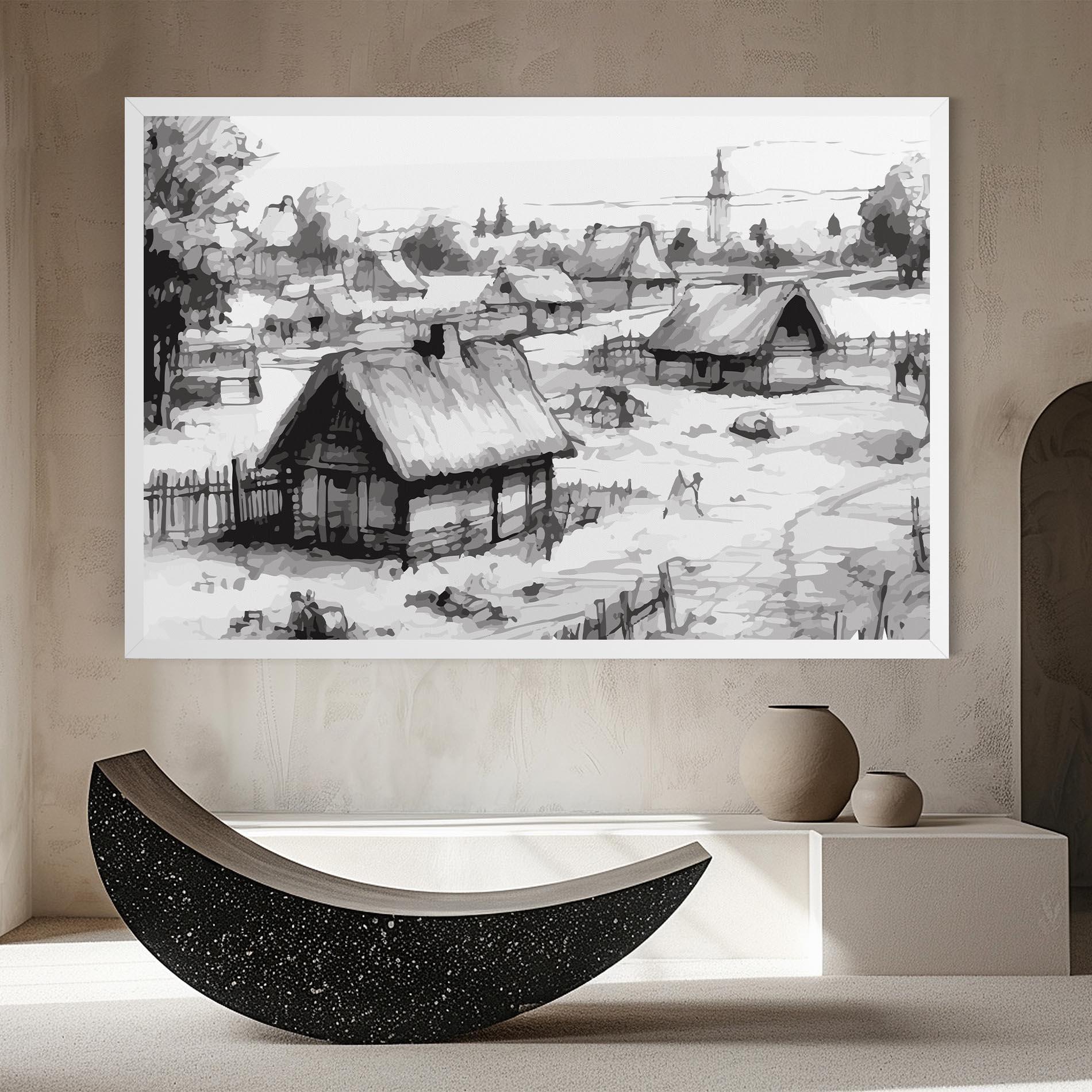 Vászonkép Farm Grey Ink mockup 8