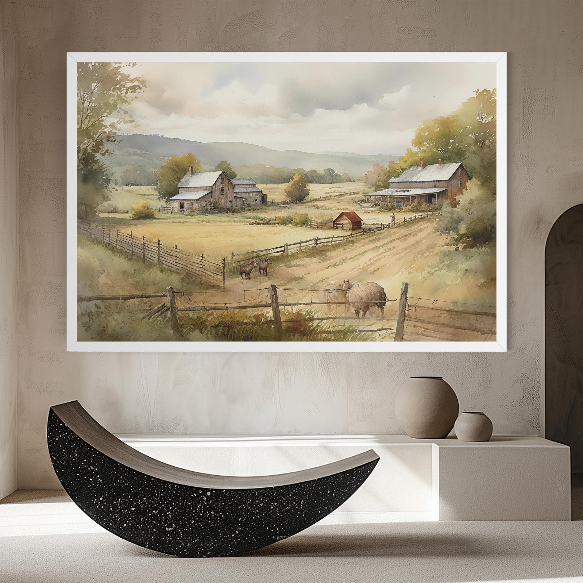 Vászonkép Rural Field mockup 8