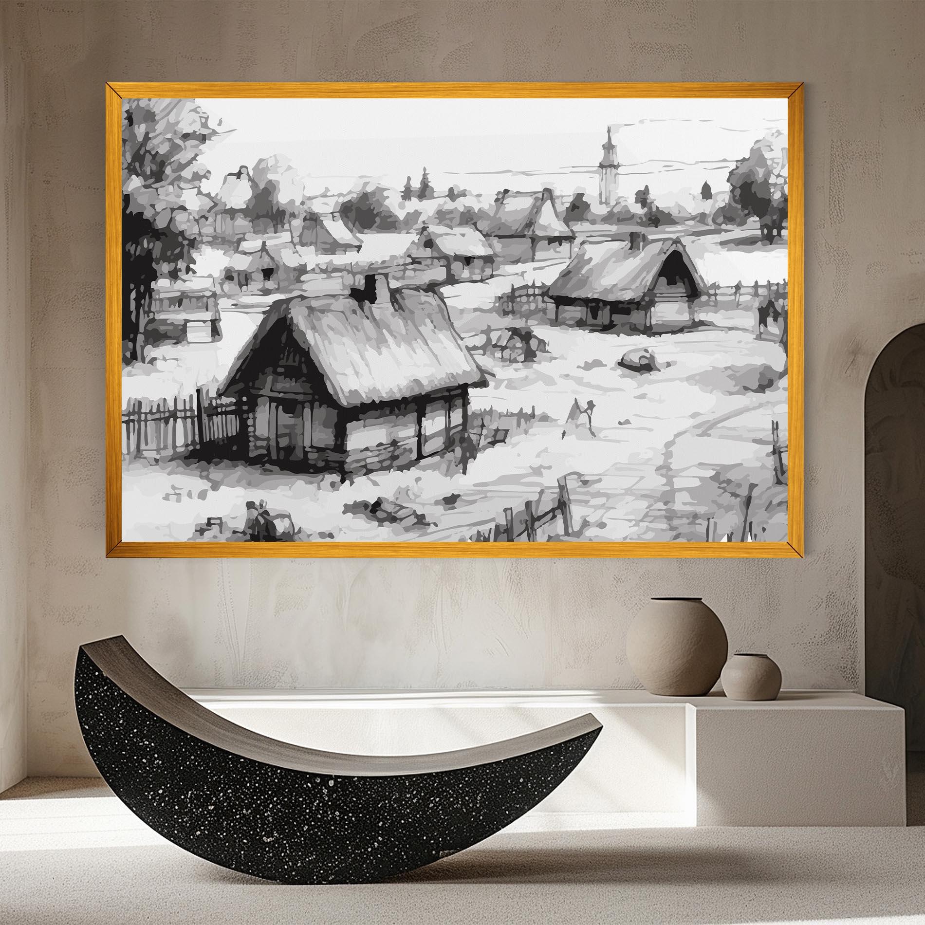 Vászonkép Farm Grey Ink mockup 8