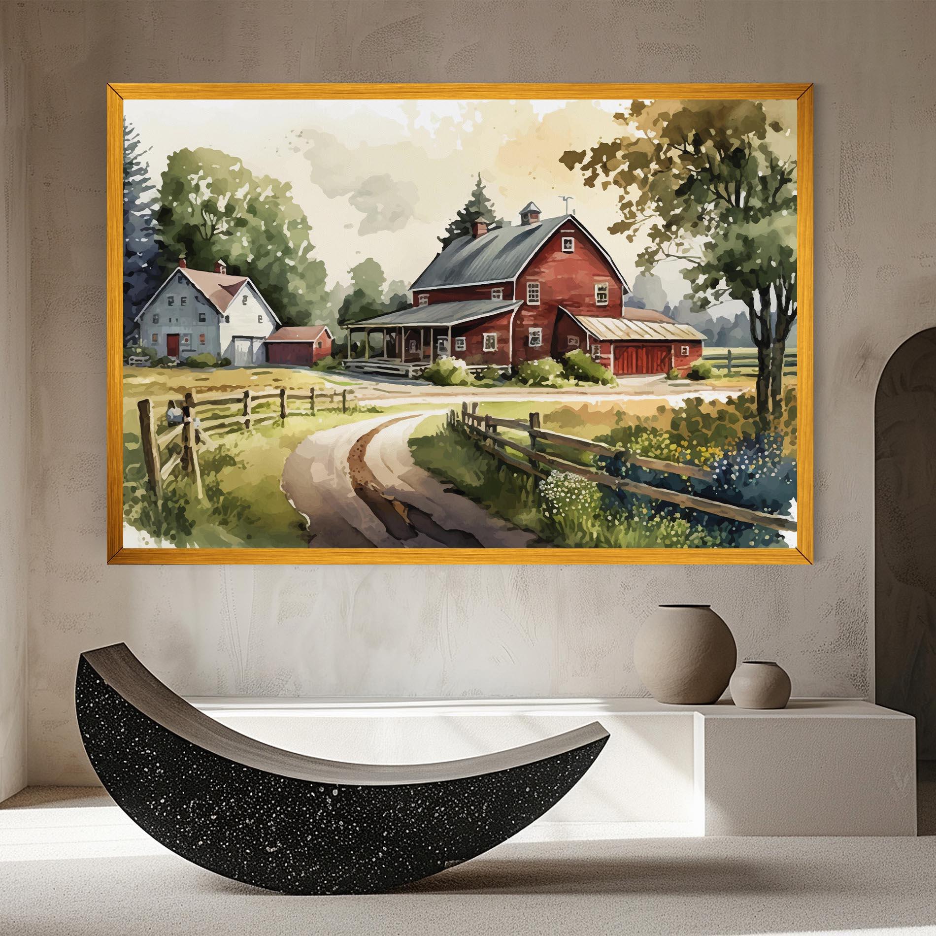Vászonkép Farmhouse Painting mockup 8