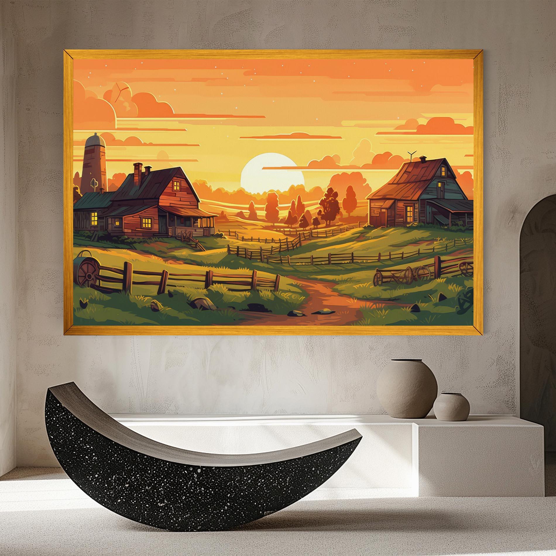 Vászonkép Farmhouse Sunlight mockup 8