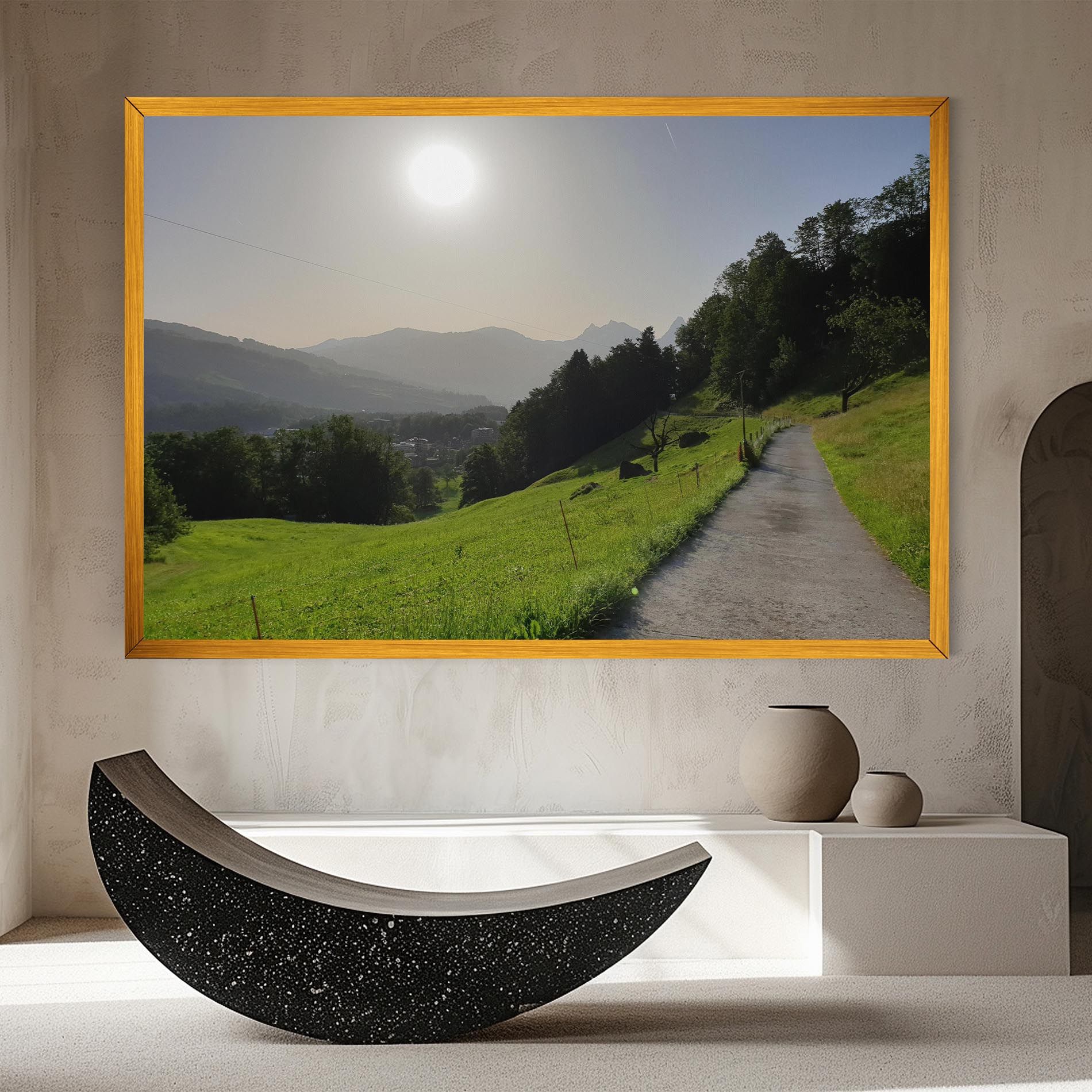 Foggy Rural Road mockup 8