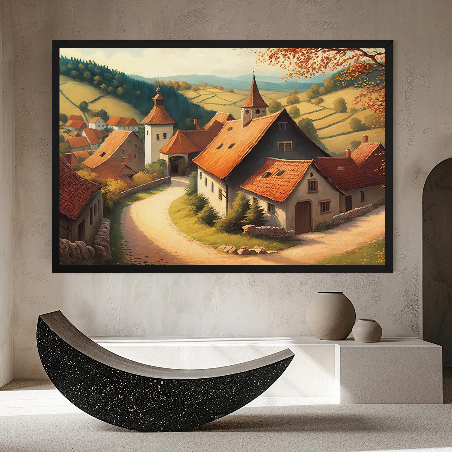 Vászonkép Countryside Village mockup 8