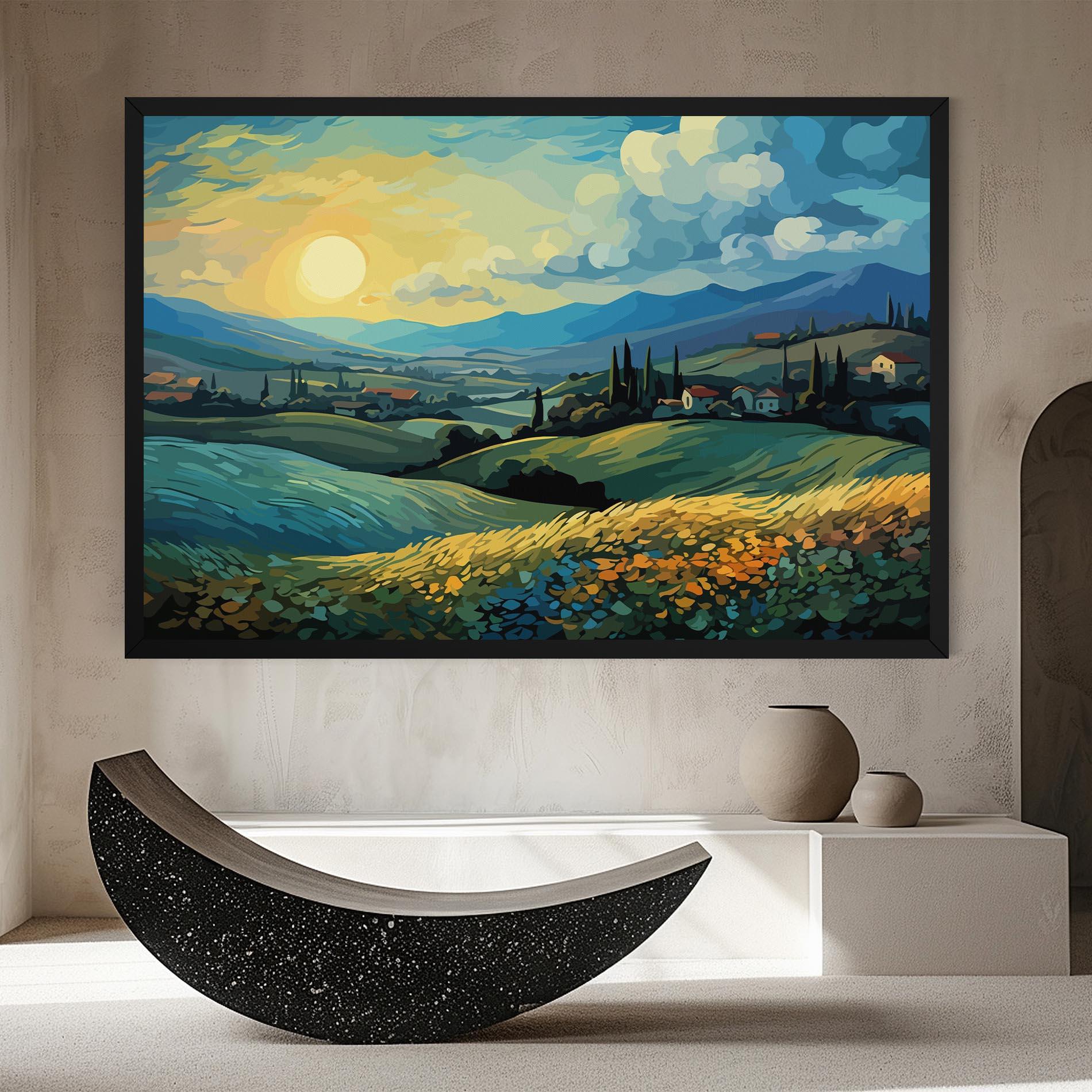 Vászonkép Fantasy Blue View mockup 8