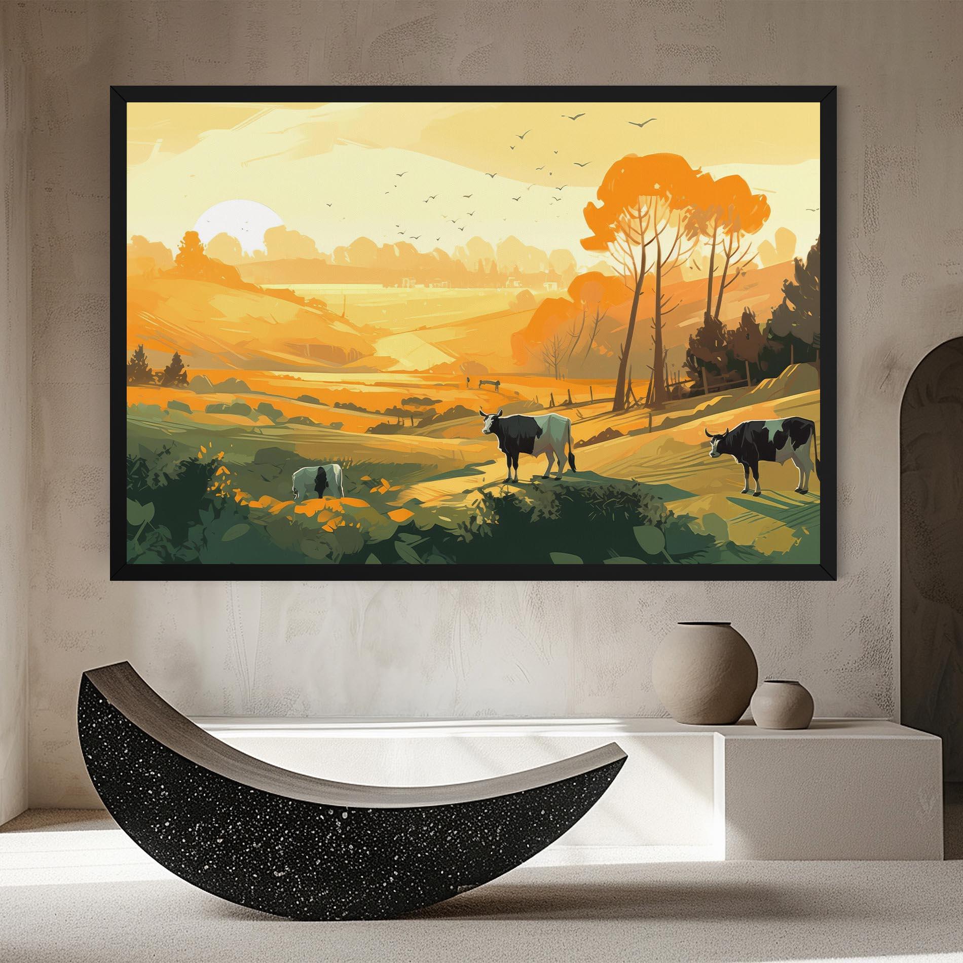 Vászonkép Farm With Sunlight mockup 8