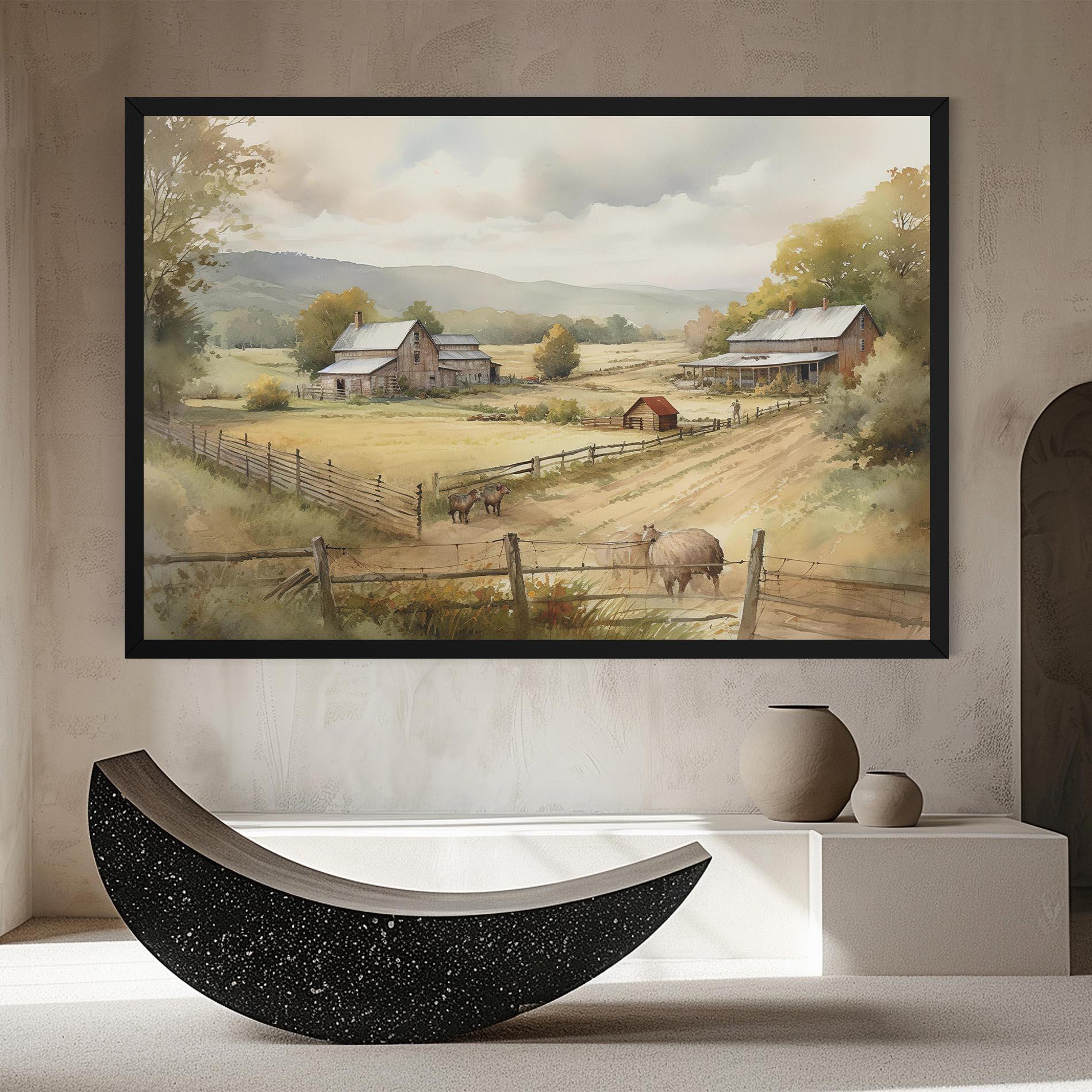 Vászonkép Rural Field mockup 8