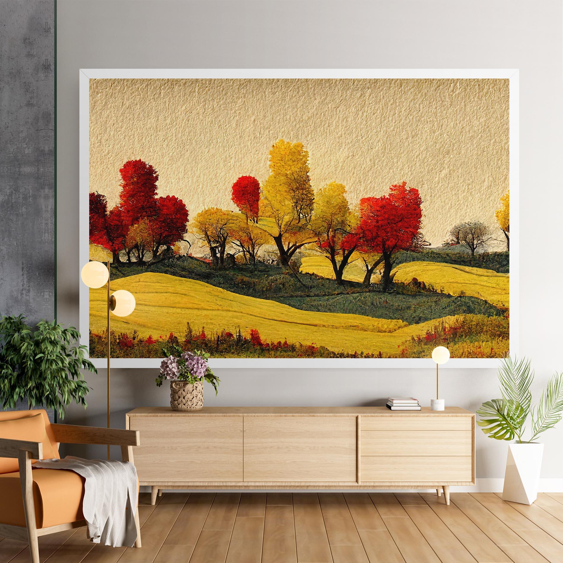 Vászonkép Autumn Paper Style mockup 9