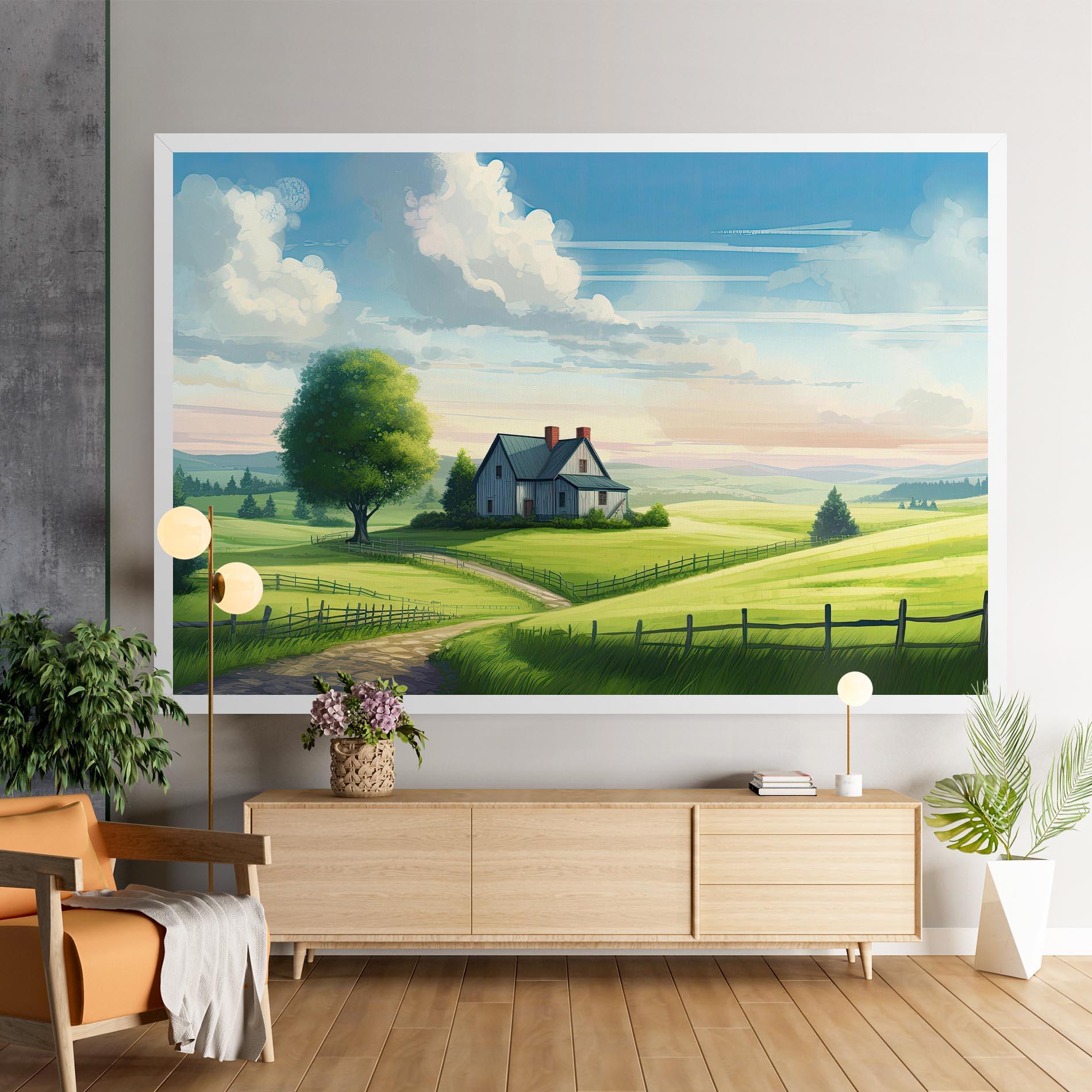 Vászonkép Calming Rural View mockup 9