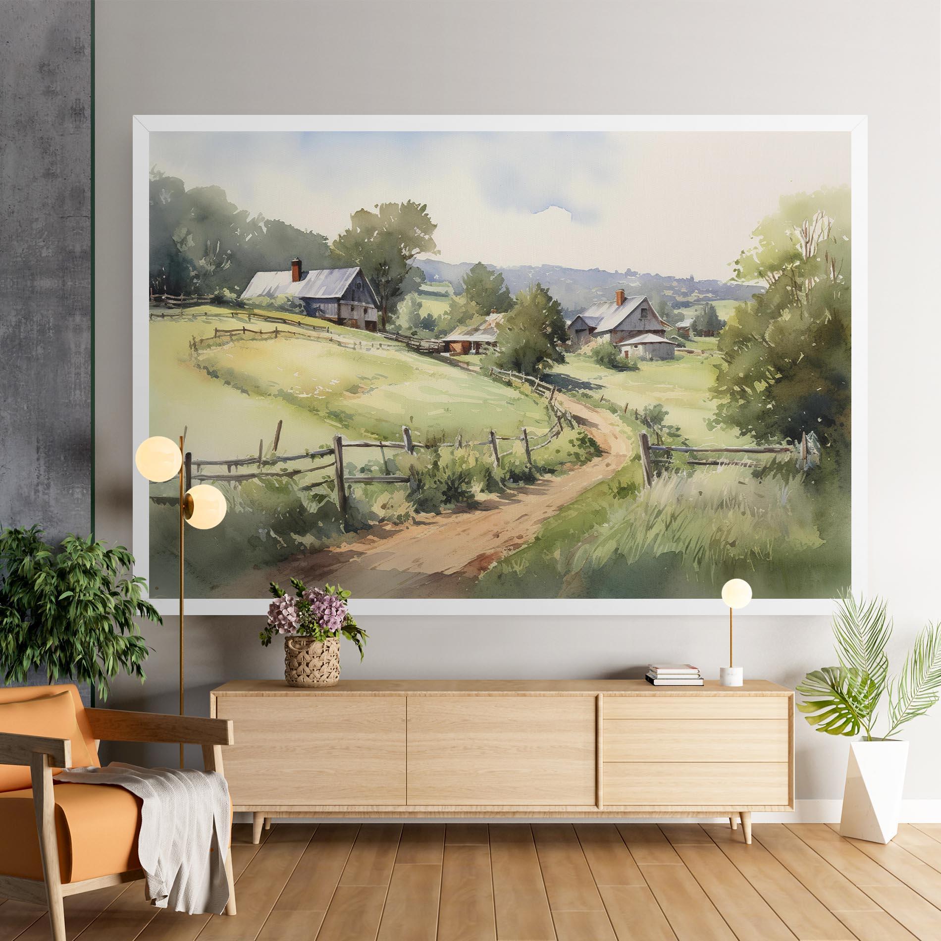 Vászonkép Rural Farm mockup 9
