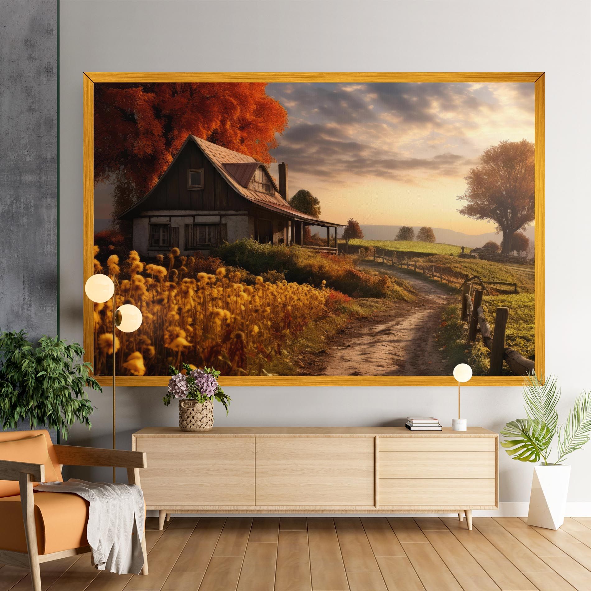 Autumn Farm House mockup 9