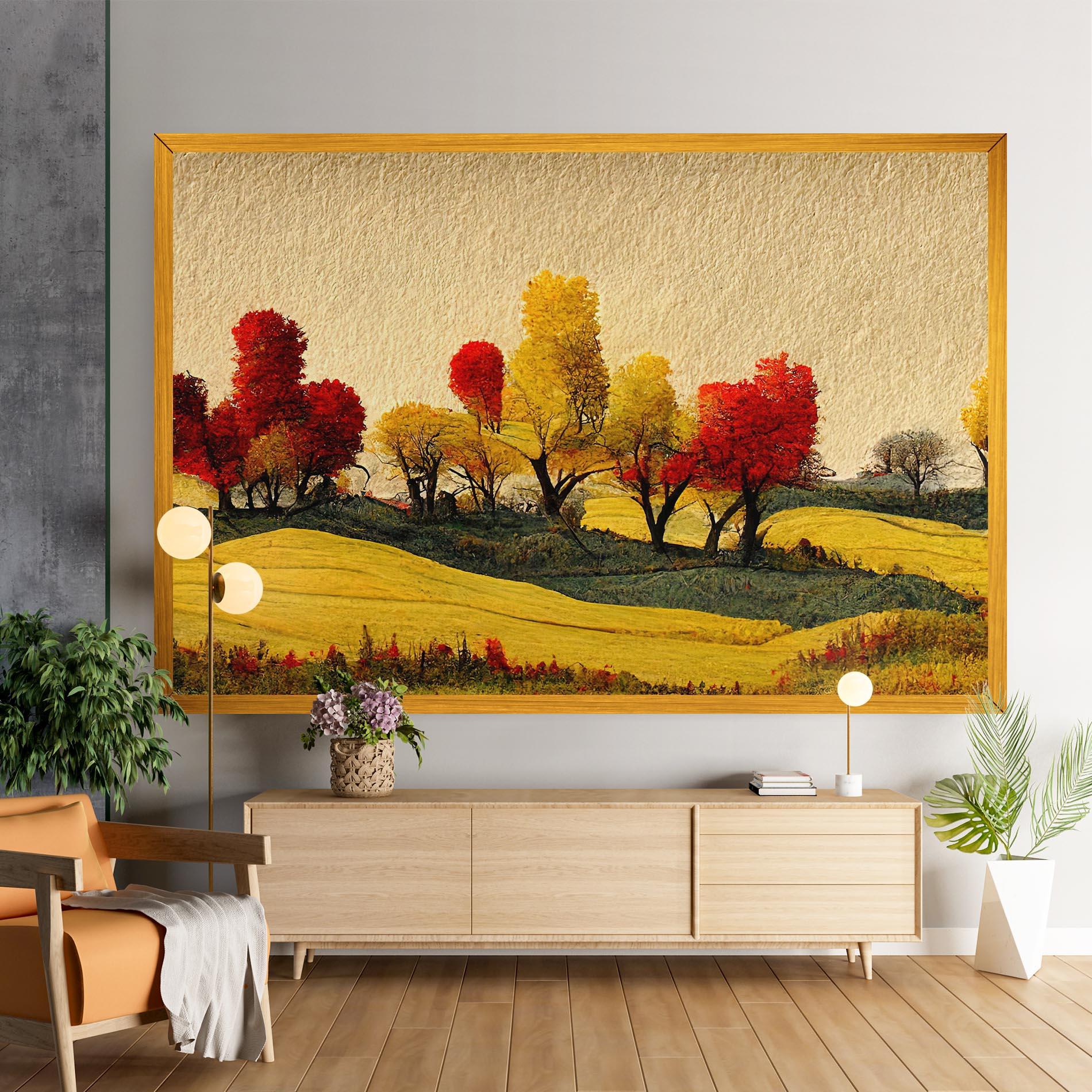 Vászonkép Autumn Paper Style mockup 9