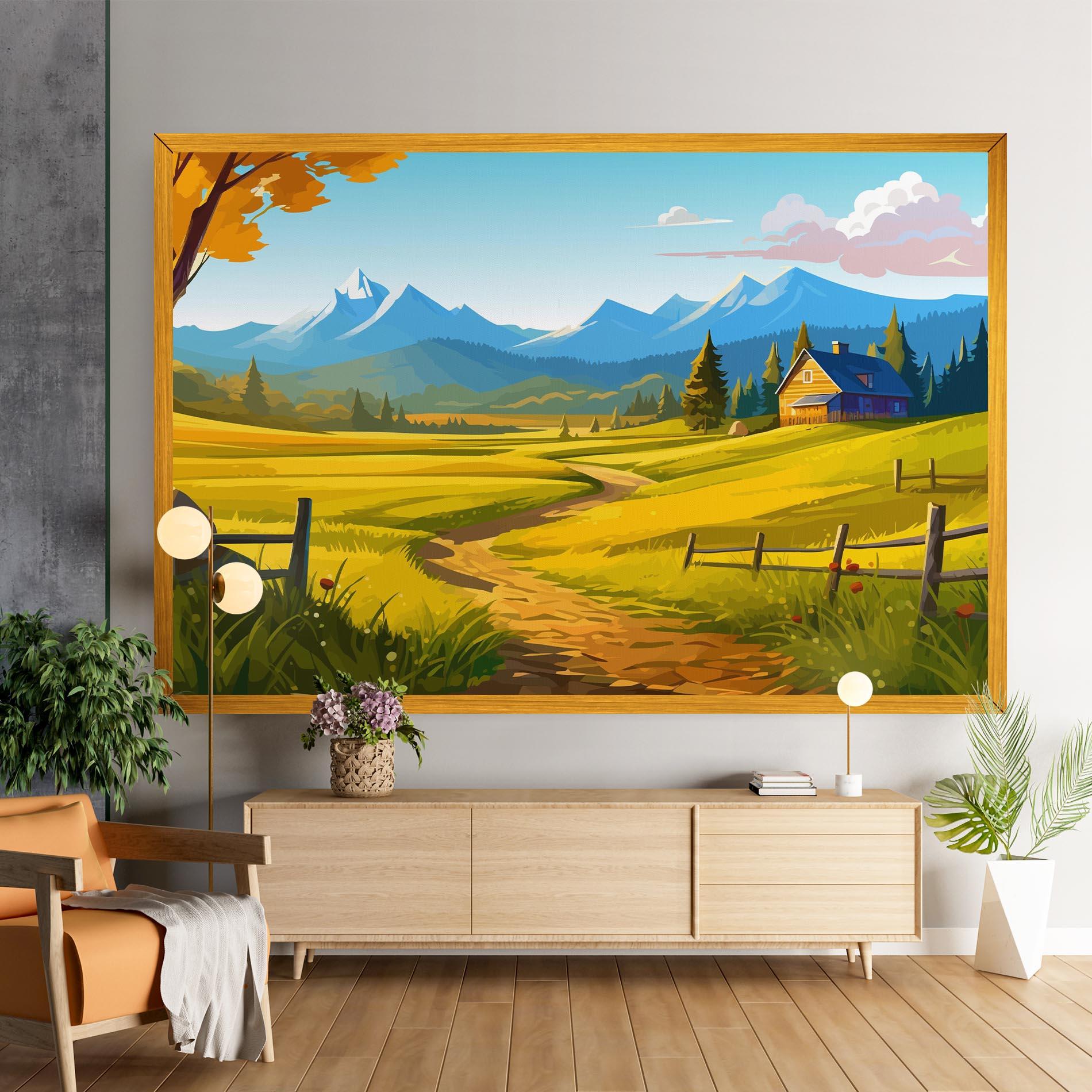 Vászonkép Daylight Rural View mockup 9