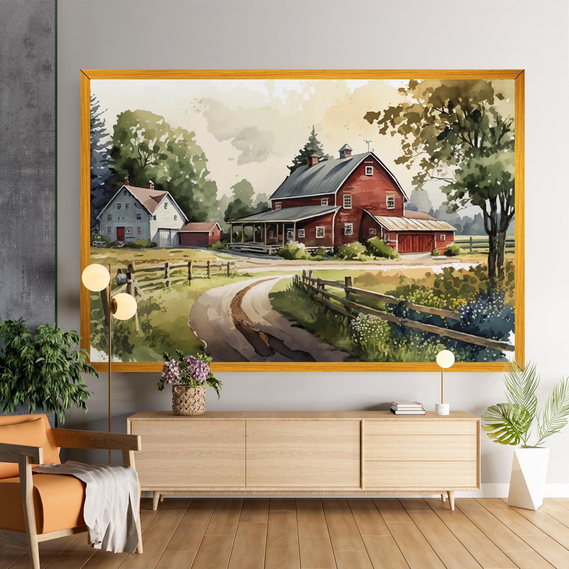Vászonkép Farmhouse Painting mockup 9