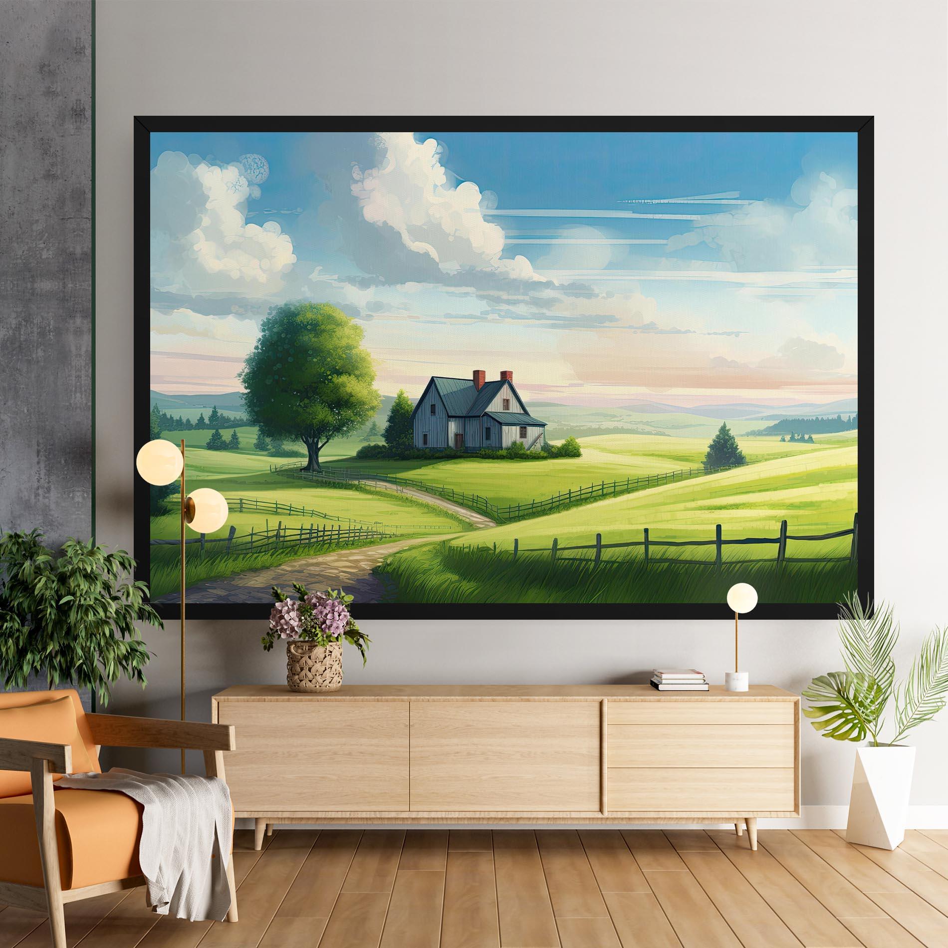 Vászonkép Calming Rural View mockup 9