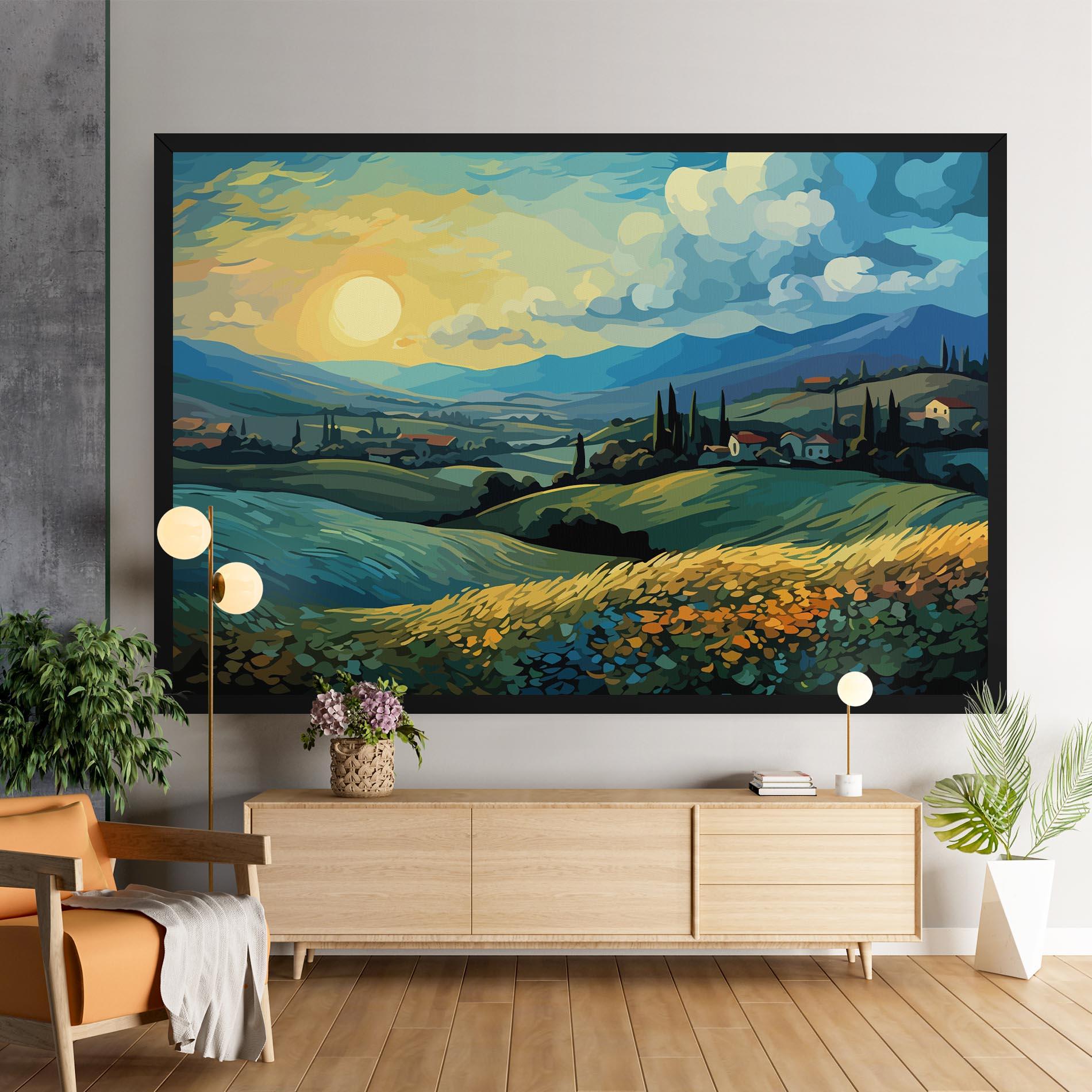 Vászonkép Fantasy Blue View mockup 9