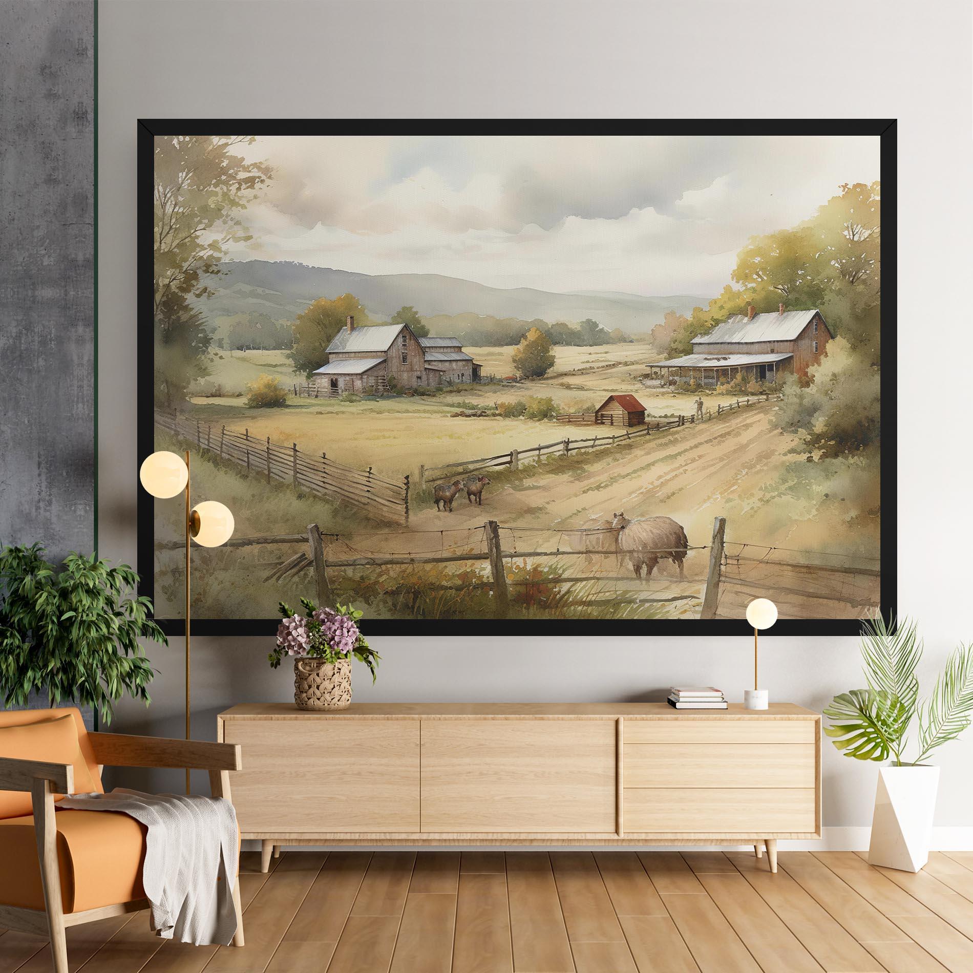 Vászonkép Rural Field mockup 9