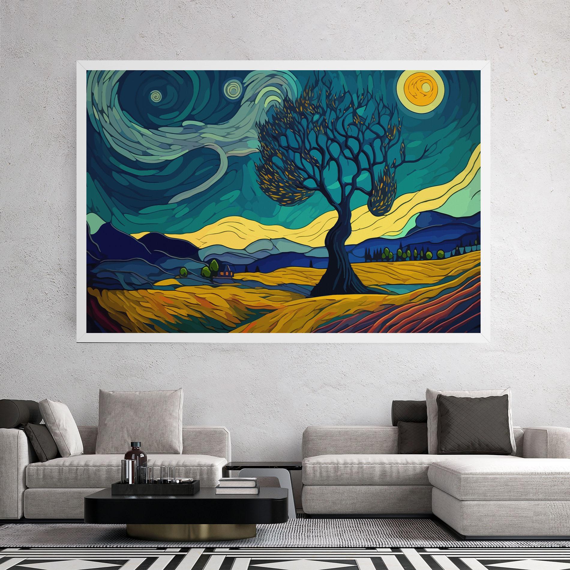 Vászonkép Abstract Rural Art mockup 2