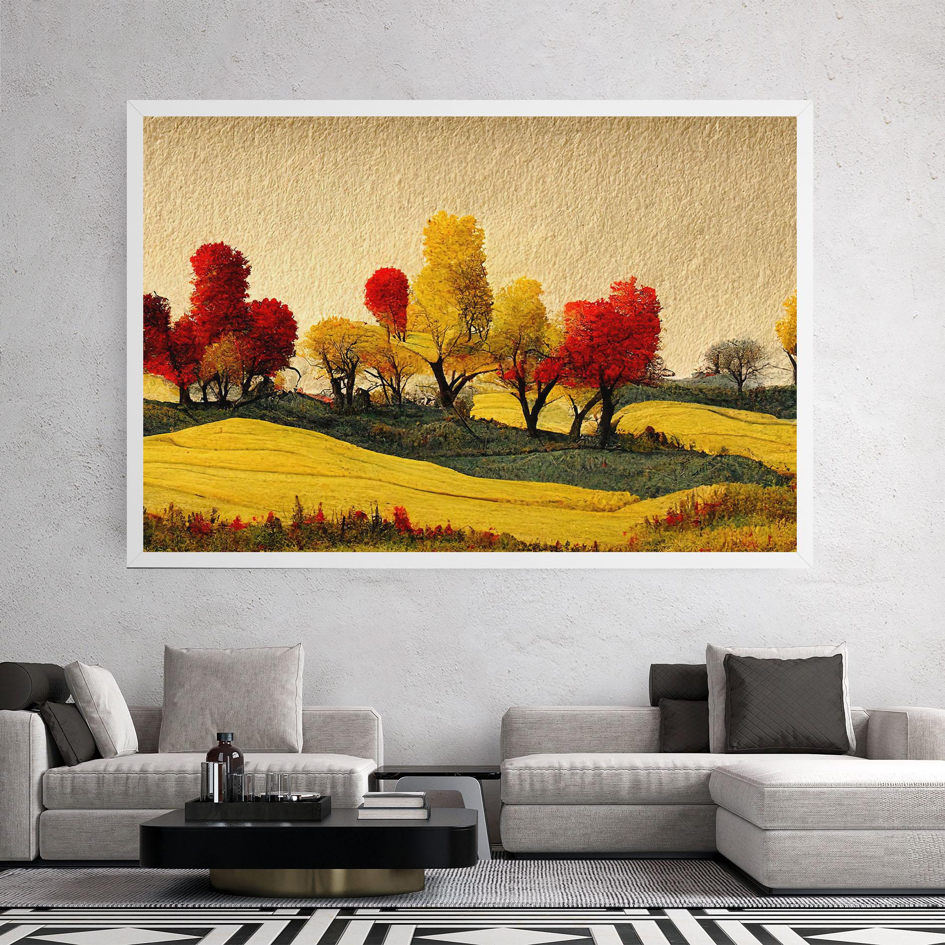 Vászonkép Autumn Paper Style mockup 2